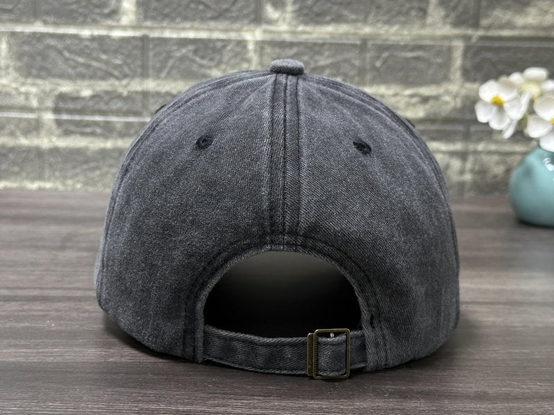 Horpe Whale Fish Baseball Cap for Kid, Ocean Animal Themed Gift for Child, Sea Creature Hat for Boys and Girls, Adjustable Embroidered Washed Black Hat