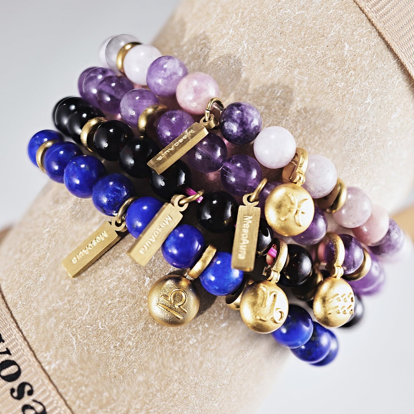 MesoAura Natural Garnet Bracelet – handmade Crystal Healing Jewelry for Women & Men – Root Chakra Balance, Vitality & Courage Energy Stone – Zodiac Capricorn Aquarius – Spiritual Gemstone Beaded Bracelet (Throat Chakra – Fluorite Aria bracelet)