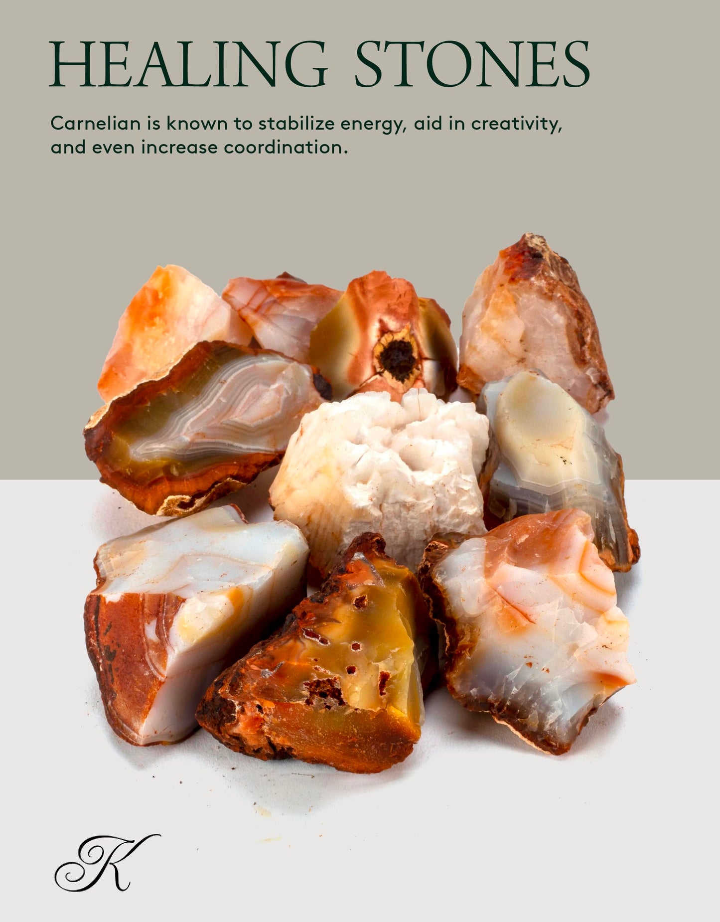 KALIFANO Rough Carnelian 10 Stone Bulk Bundle with Healing & Calming Effects - High Energy Raw Cornalina - Reiki Crystal Used for Rock Tumbling and Lapidary (Family Owned and Operated)