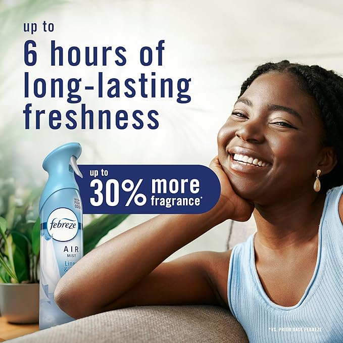 Febreze Air Mist, Air Freshener Spray, Odor Fighting Room Spray, Deodorizer for Home Bathroom Kitchen Office Apartment Dorm Room Classroom, Jasmine & Honeysuckle Scent, 8.1oz (Pack of 3)