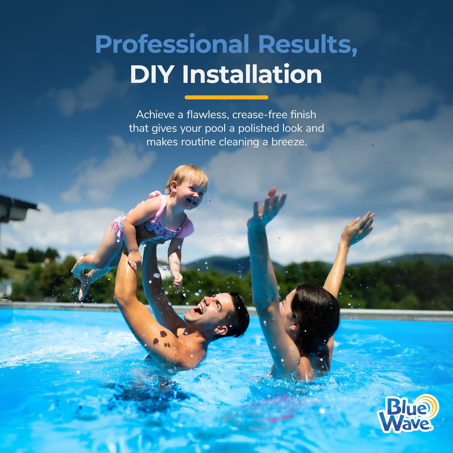 Blue Wave Peel and Stick Pool Cove for Above Ground Pools, 19-Pack – Resilient HDPE Construction – 77-Ft of Total Liner Coverage for up to 24-Ft Round or 16x32-Ft Oval Pools – Sand Cove Alternative