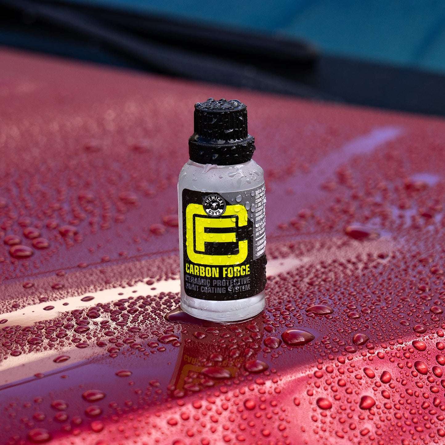 Chemical Guys Carbon Force Ceramic Protective Paint Coating System, Professional-Grade Protection, Gloss and Durability, Ceramic Coating Kit with 3 Microsuede Applicators, 1 fl oz