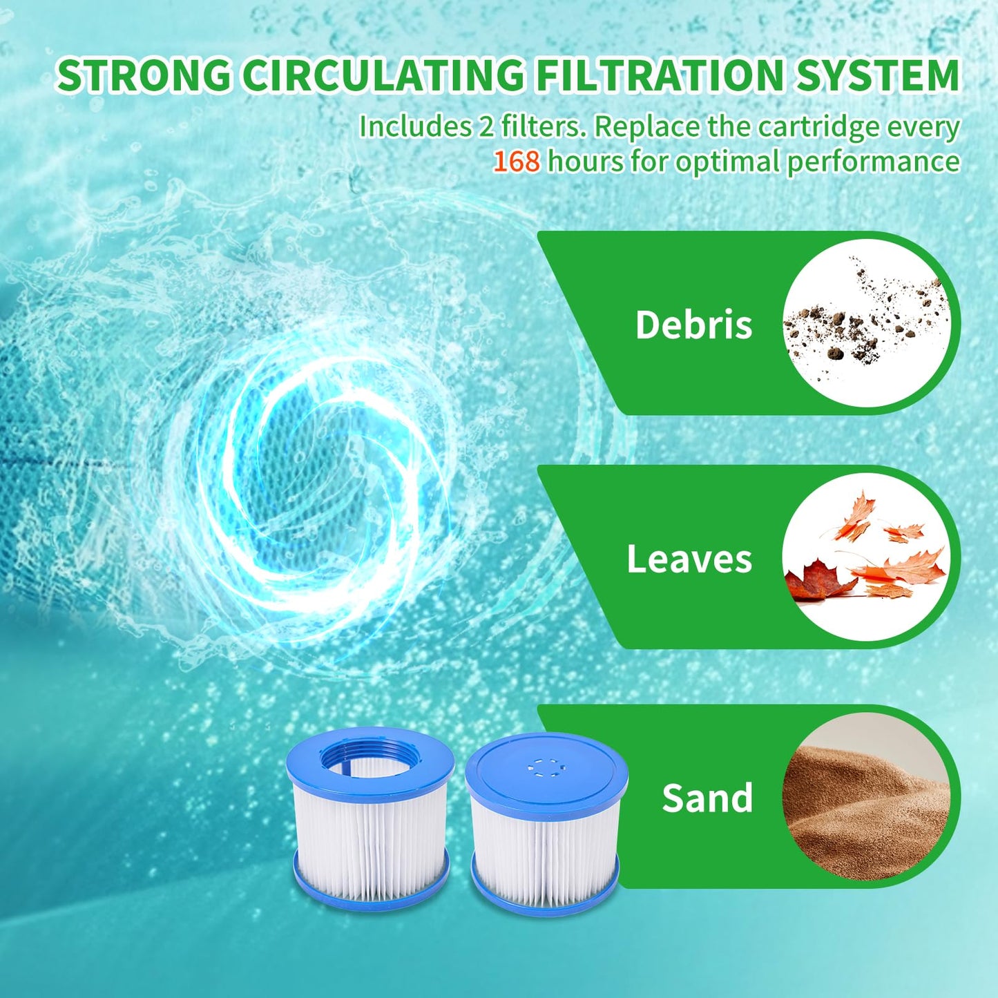 Inflatable Blow Up Hot Tub with LED Lights, 2 Person Oval Portable Hot Tub, Leak-Proof PVC Outdoor Spa with 100 Air Jets, Pump and Insulated Cover, Side Table, 75” X 47”X 25”
