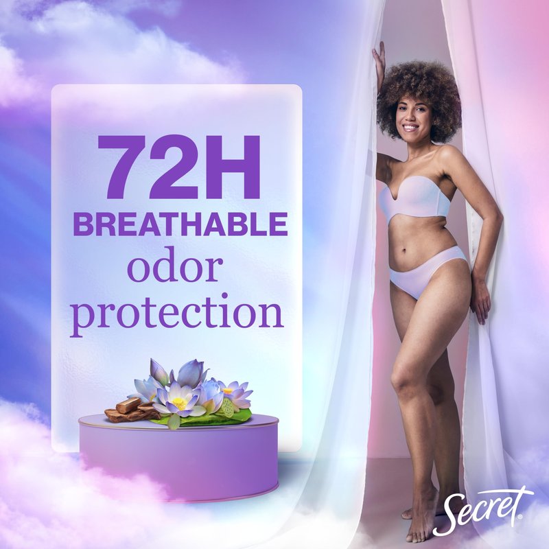 Secret Fresh Antiperspirant Deodorant for Women, 72hr Breathable Sweat & Odor Protection, Instant Freshness & Gentle, PH Balancing Minerals, Clear Gel, Cool Waterlily Scent, 2.6 oz (Pack of 3)