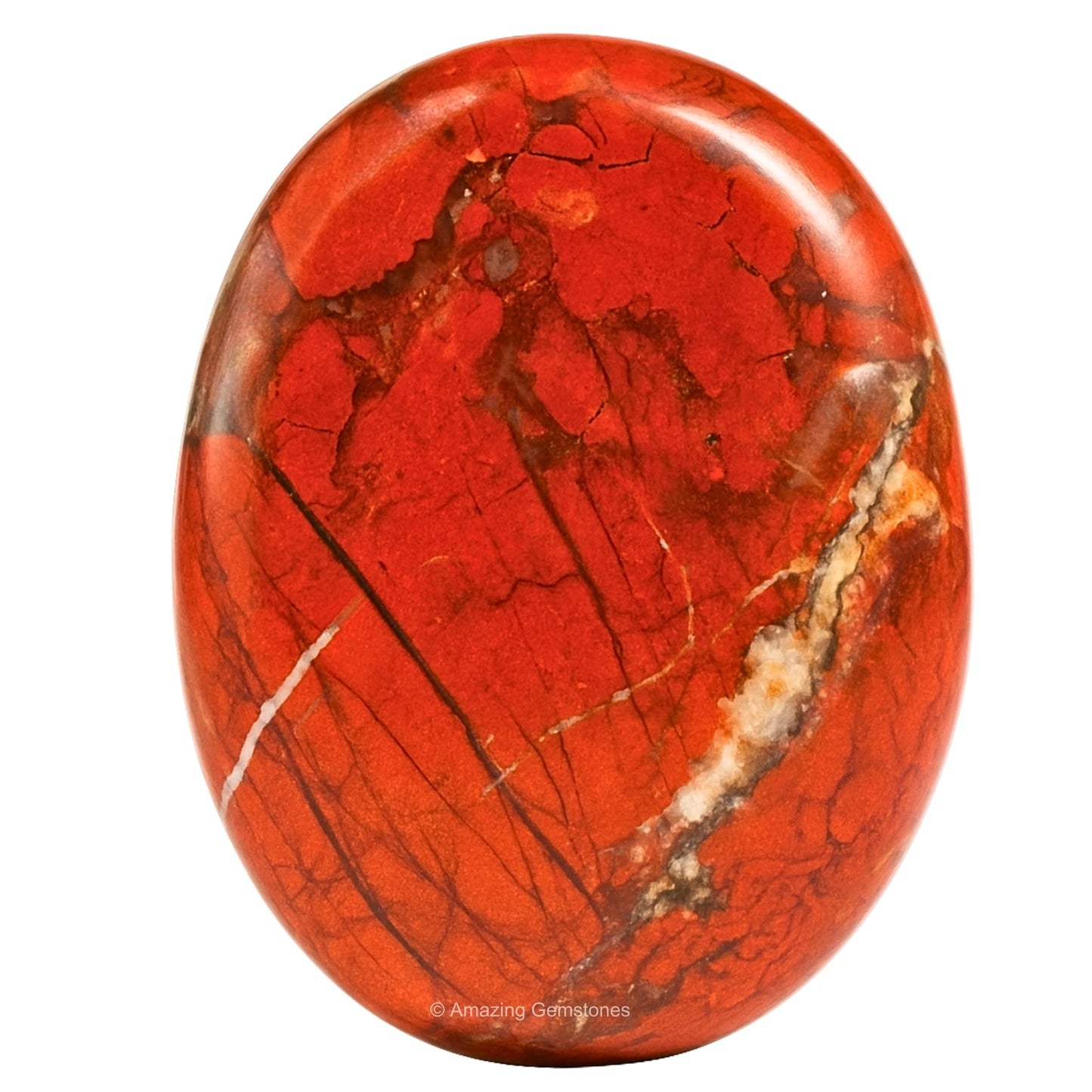 Brecciated Jasper Crystals and Healing Stones - Large Palm Stone Crystals Piedra - Crystal for Good Luck, Positive Energy, Meditation - Unique Stocking Stuffers and Birthday Gifts for Women, Men