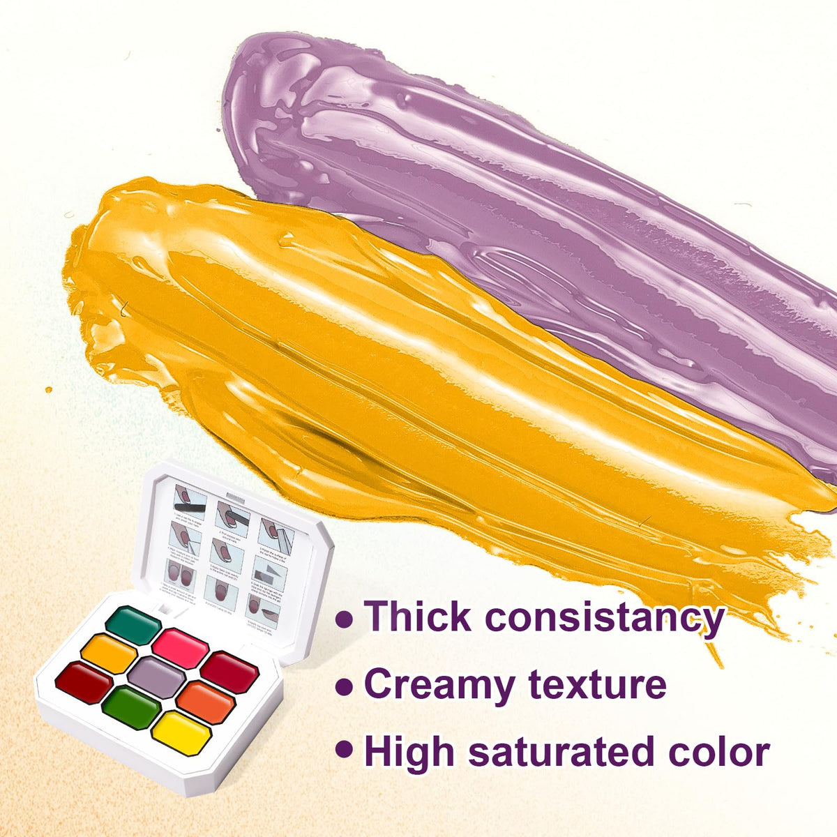 U-Shinein Gradient Painting Gel, 9 Bright Colors Ombre Gel Nail Polish for Pigment Pat Aura Nails French Ma nicure Soak Off UV Long-lasting No-wipe Home Salon DIY Nail Art Vegetable Salad