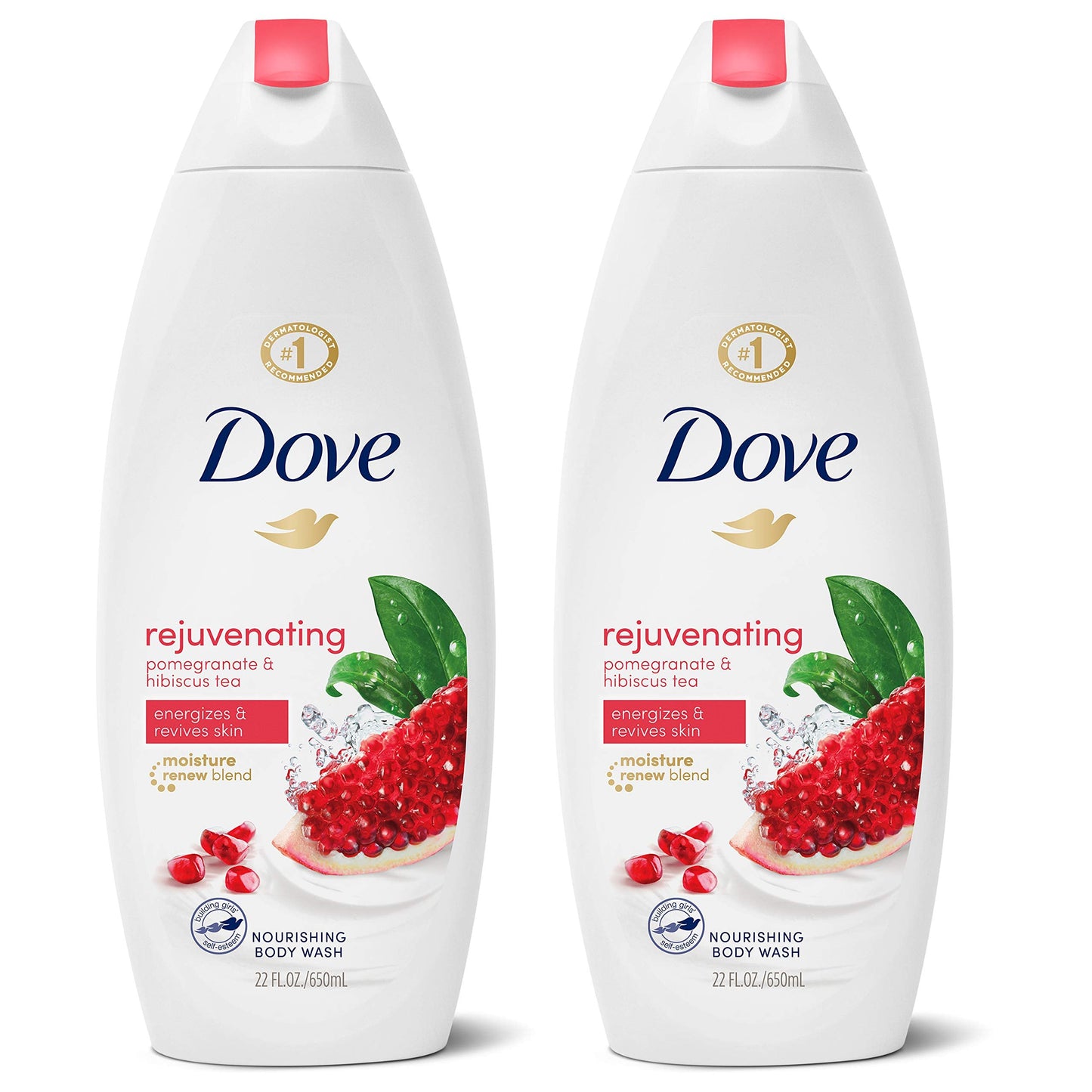 Dove Body Wash for Softer, Smoother Skin After Just One Use Pomegranate and Hibiscus Tea Sulfate-free Bodywash 22 oz 2 Count