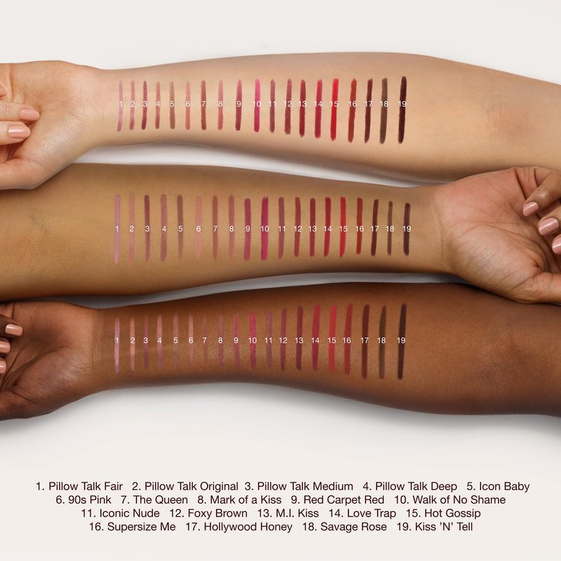 Charlotte Tilbury Lip Cheat Lip Liner Pencil - Gives Lips a Fuller-Looking, Defined Pout - Enriched with Jojoba Oil & Hyaluronic Acid - Waterproof, Smudge-Proof & Transfer-Proof - Love Trap