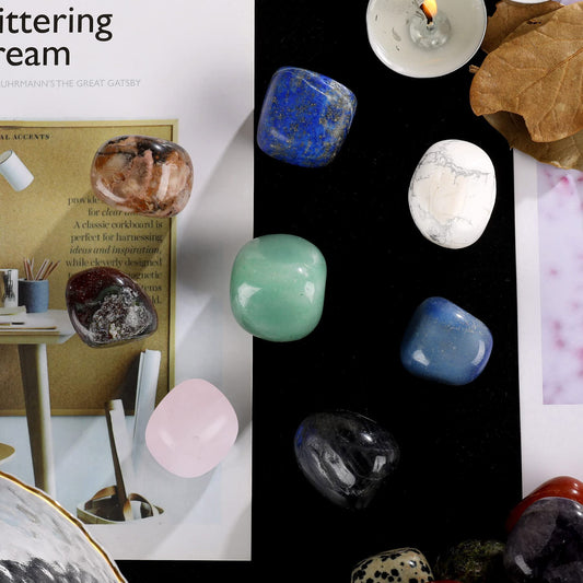 Ebristar Tumbled Stones and Crystals Bulk, 20 PCS 1/2" - 1" Size Random Assorted of Natural Tumbled Polished Gemstones for Jewelry Making, Decoration, Healing Stone, Reiki, Chakra (Mixed Stones)