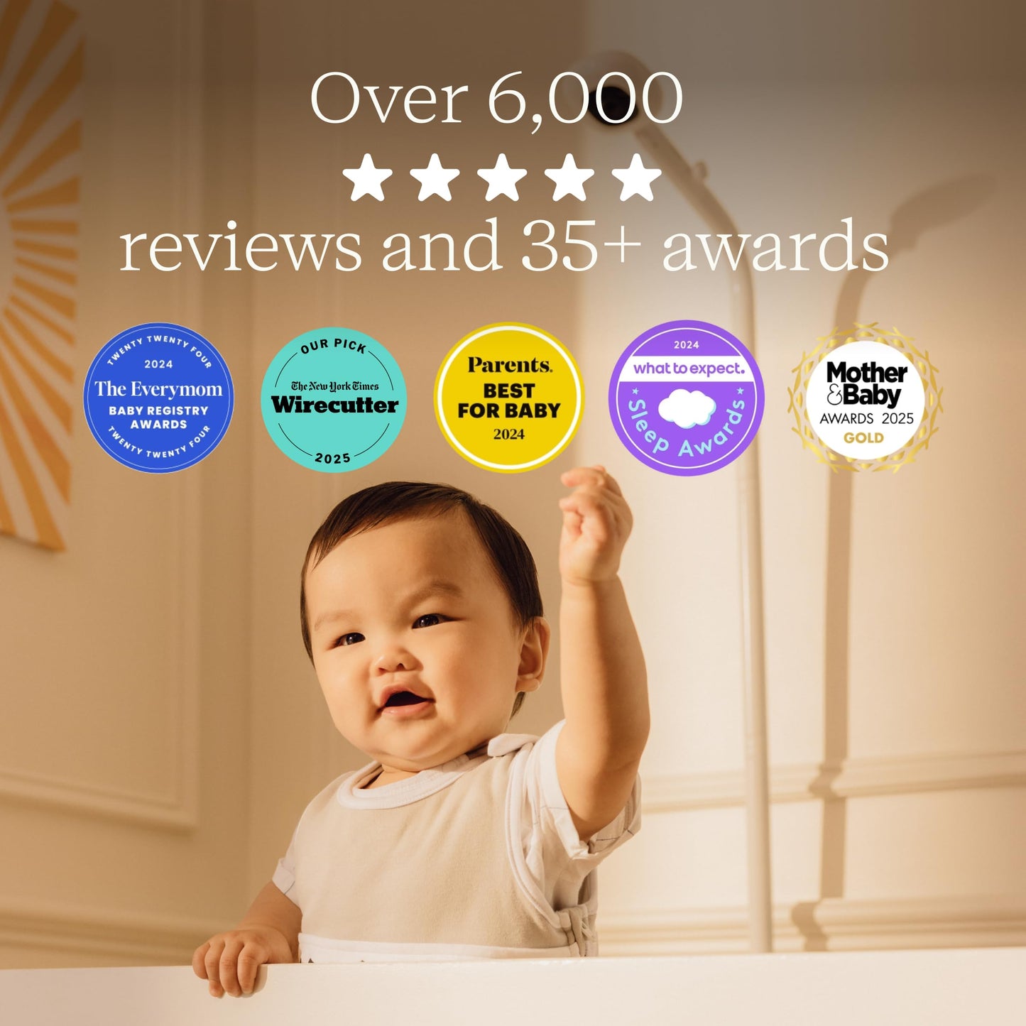 Nanit Essentials Smart Baby Monitor with Floor Stand – 1080p HD Wi-Fi Camera, Sleep Tracking, Two-Way Audio, Night Vision, Motion & Cry Notifications, White
