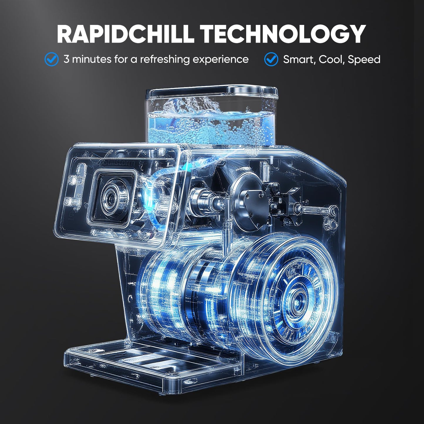 Stillstorm Shaved Ice Machine Snow Cone Maker No Ice Needed，Snowflake Machine with RapidChill Technology, Auto-Clean SUS304, Adjustable Speed Snowflake Maker for Home, Party, Bar...