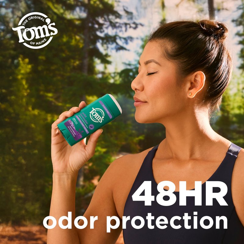 Tom’s of Maine Wild Lavender Natural Deodorant for Men and Women, Aluminum Free, No Artificial Fragrances, Dyes, or Preservatives, Baking Soda Free, 48-Hour Odor Protection, 3.25 oz