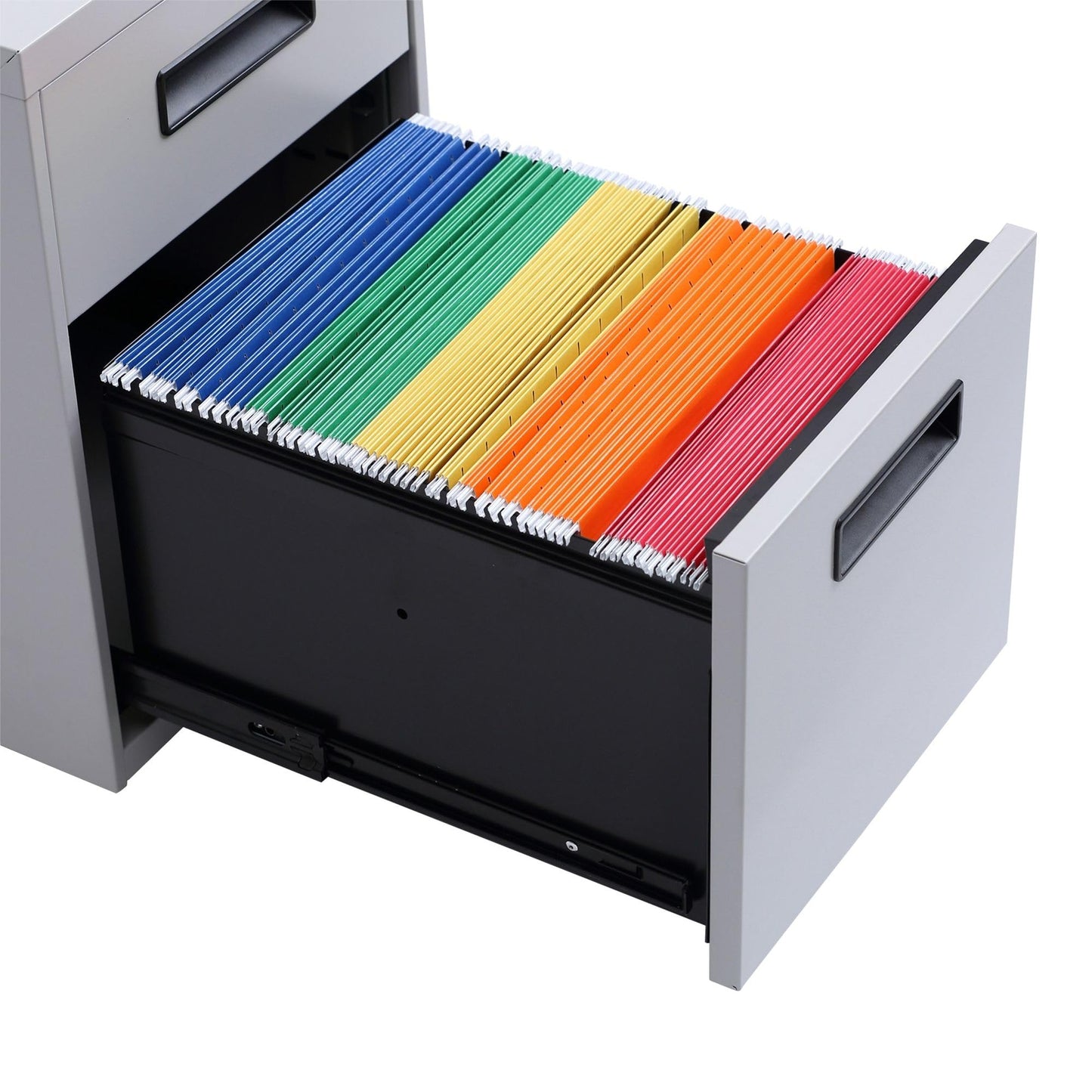 Alera ALE Two-Drawer Metal Pedestal File, 14 7/8w x 19 1/8d x 21 3/4h, Light Gray