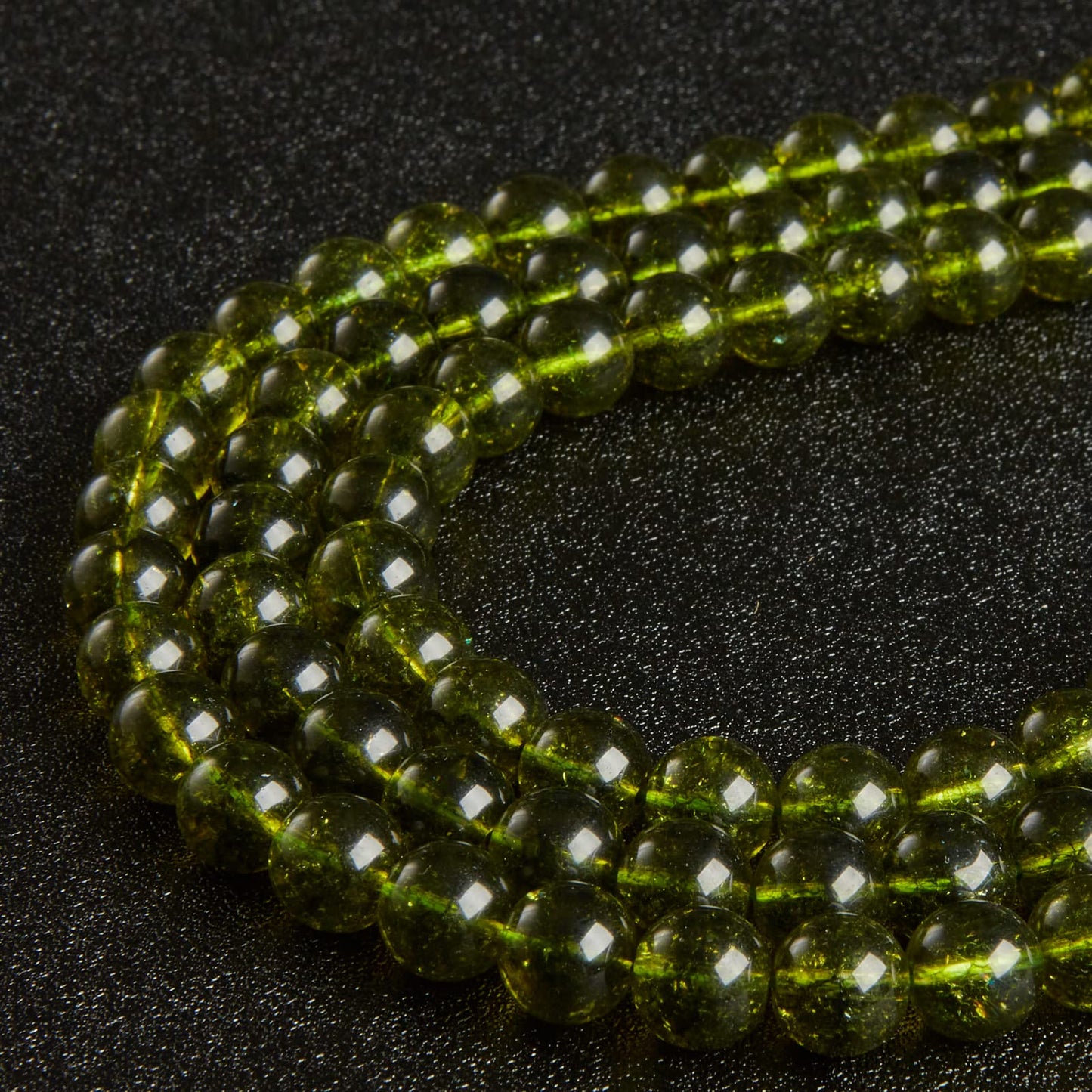 100pcs 8mm Peridot Beads Natural Gemstone Beads Round Loose Beads for Jewelry Making