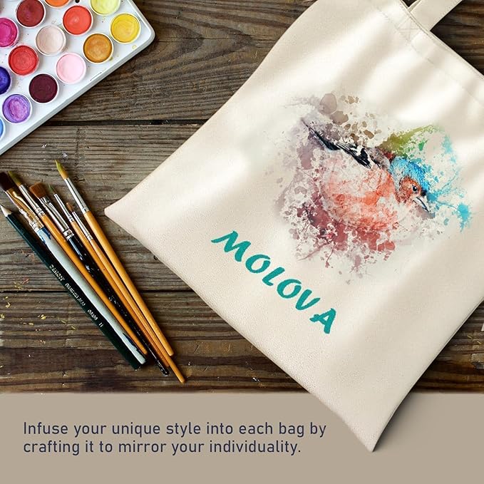 25 Pack Available Standard 14"x15" Premium Canvas Tote Bags, Load 55lbs, Reusable bag made of 6oz natural canvas with Handles for Gift-Giving, Work, DIY Projects, Shopping