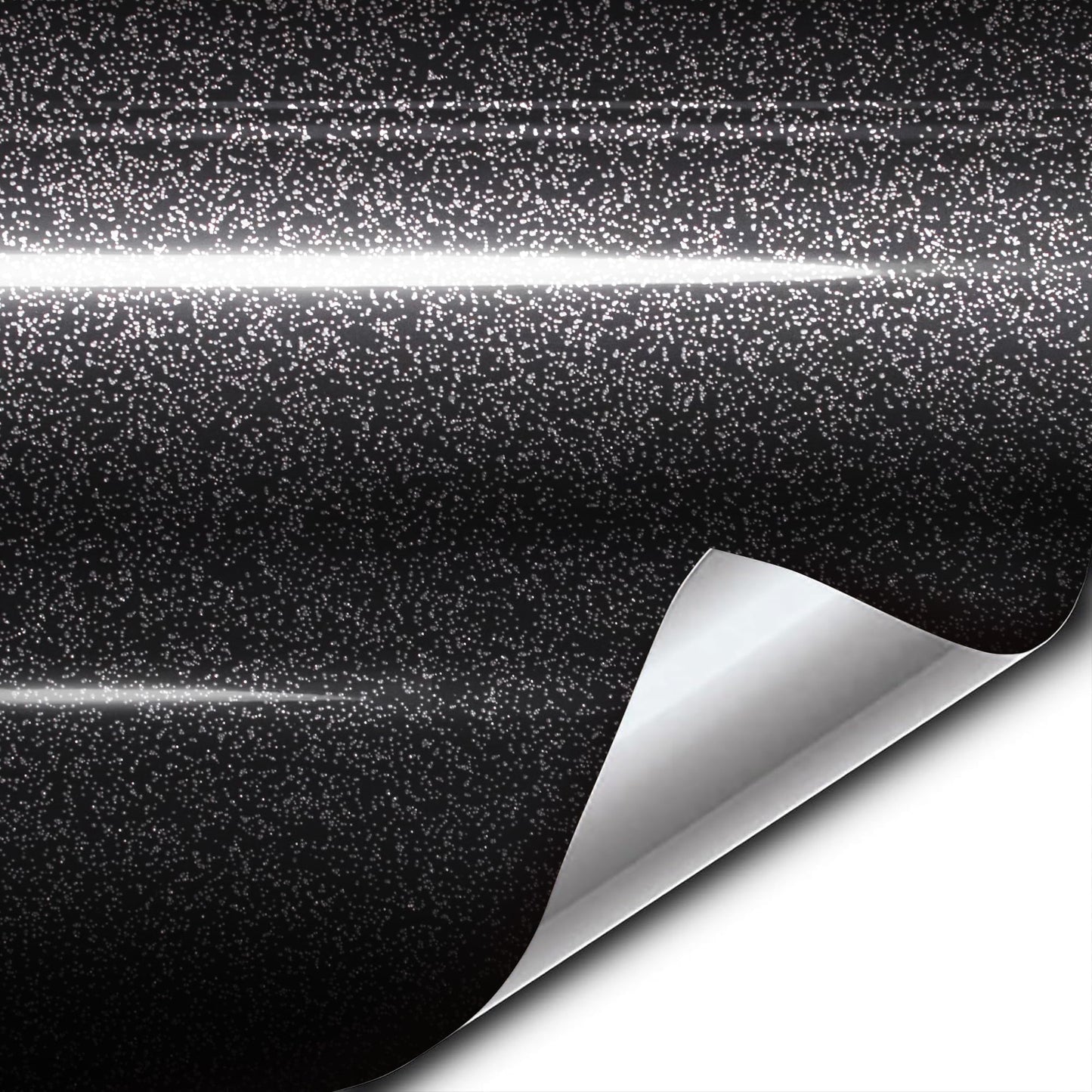 VVIVID XPO Black Metallic Sparkle Gloss Vinyl Car Wrap Film Roll DIY Easy to Install No-Mess (25ft x 5ft)