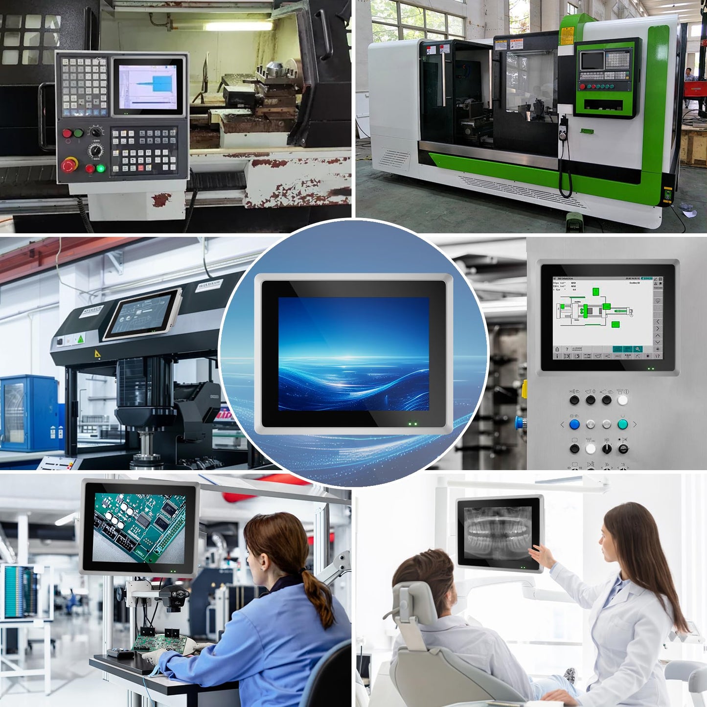 NORQIN 17 inches Industrial Embedded Panel PC,10 Point Capacitive Industrial Touch Screen Panel Computer,IP65 All-in-One Computer,Windows OS,for Kiosk,Factory,Automation (i3-7100U,8GB RAM 256GB SSD)