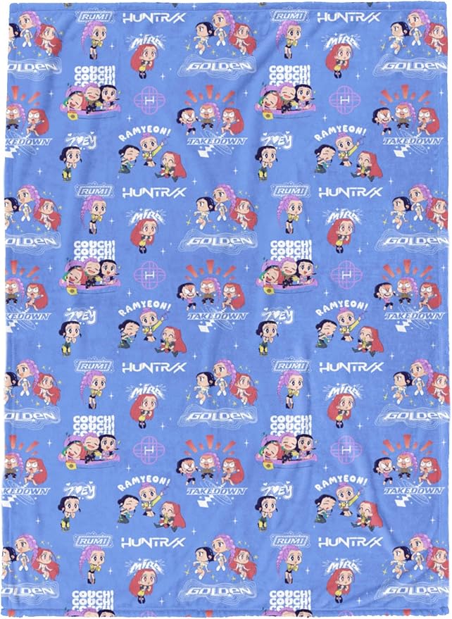 Jay Franco Kids Plush Throw Blanket â Ultra Soft Cozy Plush Fleece for Bed, Couch, Sofa, Home DÃ©cor, Official Licensed Huntrix, Purple - Kpop Demon Hunters, 60x90 - Large Blanket