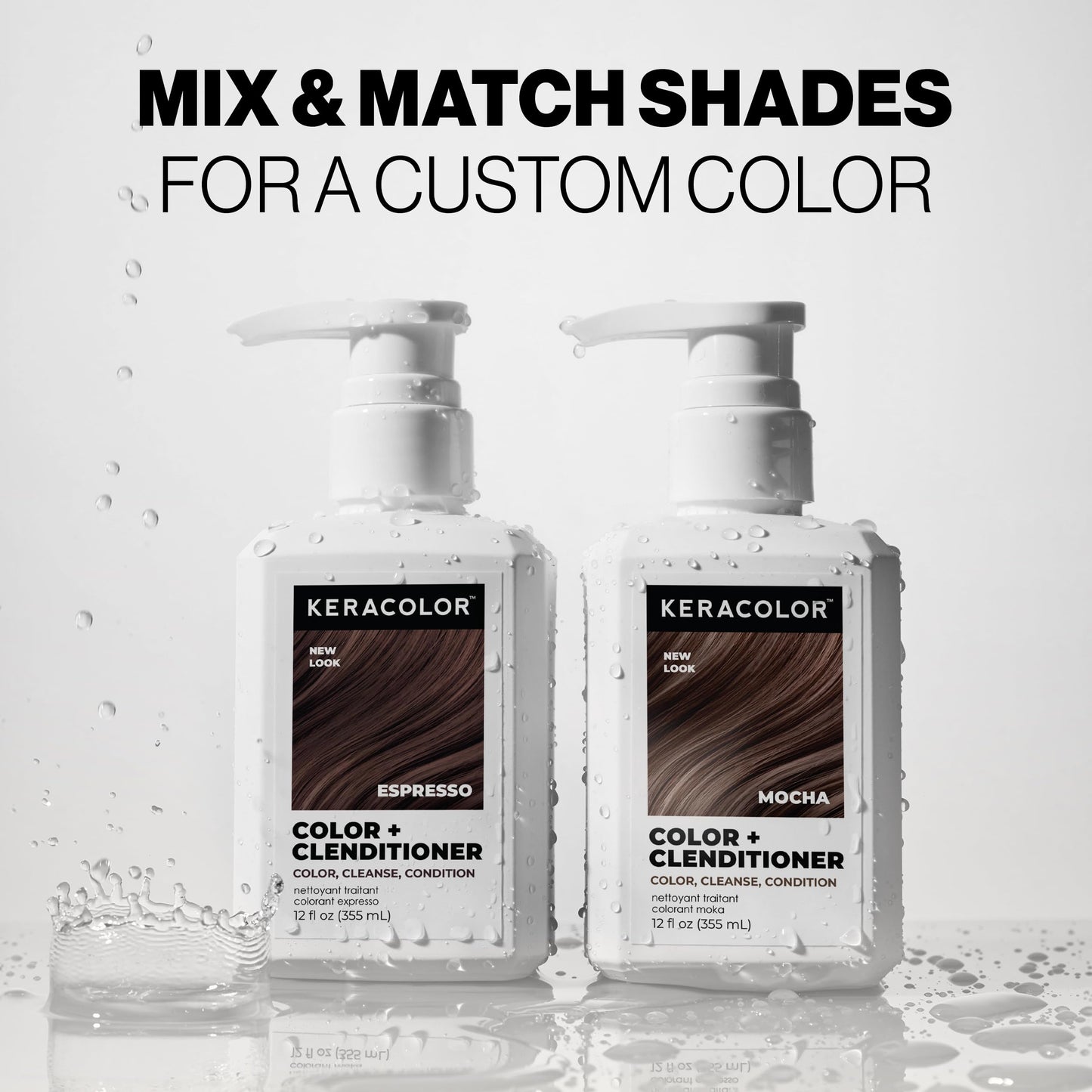 Keracolor Clenditioner ESPRESSO Hair Dye - Semi Permanent Hair Color Depositing Conditioner, Cruelty-free, 33.8 Fl Oz
