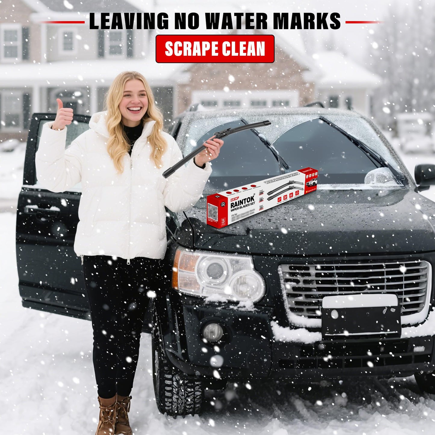 RAINTOK Windshield Wiper Blades Replacement for Buick Enclave 2012 2013 2014 2015 2016 2017 Original Factory Quality Front Rear Wipers Blade Set for My Car - 24" 21" 12" (Pack of 3)