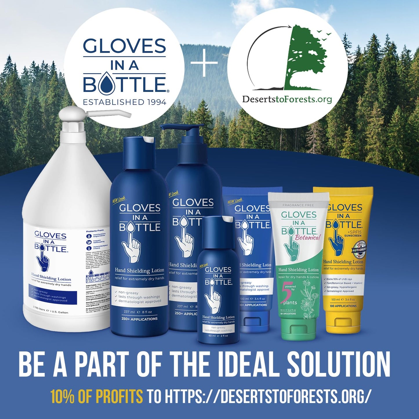 Gloves In A Bottle Shielding Lotion – Protective Lotion for Dry, Cracked & Sensitive Skin |Non-Greasy, Fragrance Free Barrier Moisturizer | Safe for Women, Men, & Babies 6 Months+ | 8 Oz with New Pump