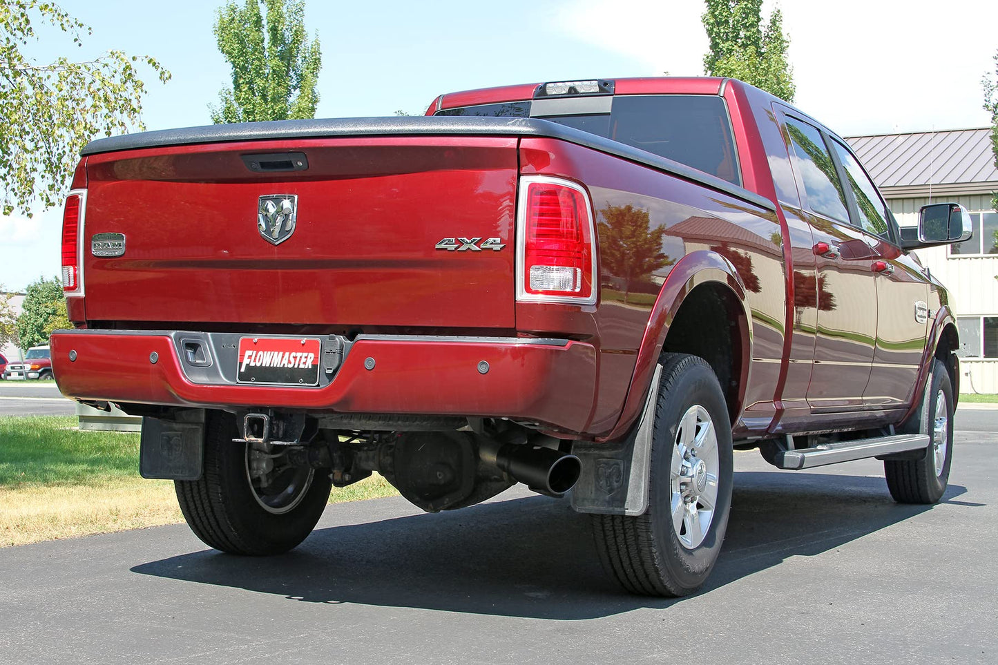 Flowmaster 717930 FlowFX Cat-Back Exhaust Kit Single Side Exit 3.5 Inch 409 Stainless Steel 5 Inch Black Ceramic Coated 304 Stainless Steel Tip Compatible with 2014-2024 RAM 2500 3500 6.4L 2/4WD