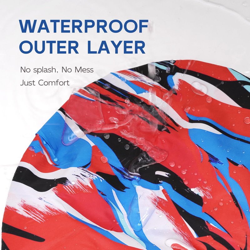 Years calm Shower Cap for Men, Waterproof Reusable Hair Cap with Dual-Layer Design, Reversible Double-Sided Use, Stretchable Elastic Band, Comfortable Fit for Shower, Gym, Hair Care & Travel
