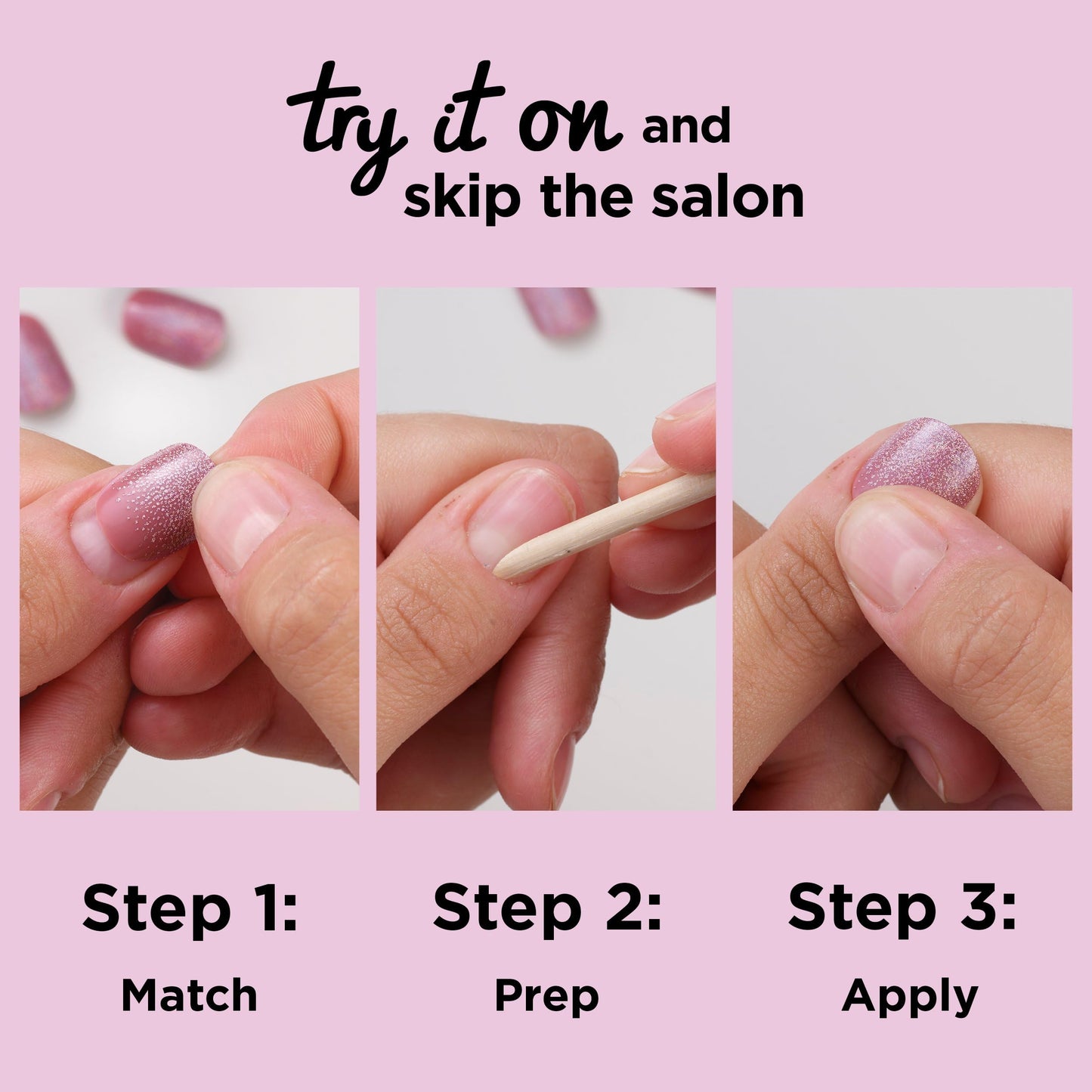 Sally Hansen Salon Effects Perfect Press-On Short'Ease Nails | Squoval Shape | Easy to Apply, Non-Damaging, Natural Look Vitamin E & B5 | 30 Nails, Nail Glue, Adhesive Tabs, File| Short N' Chic