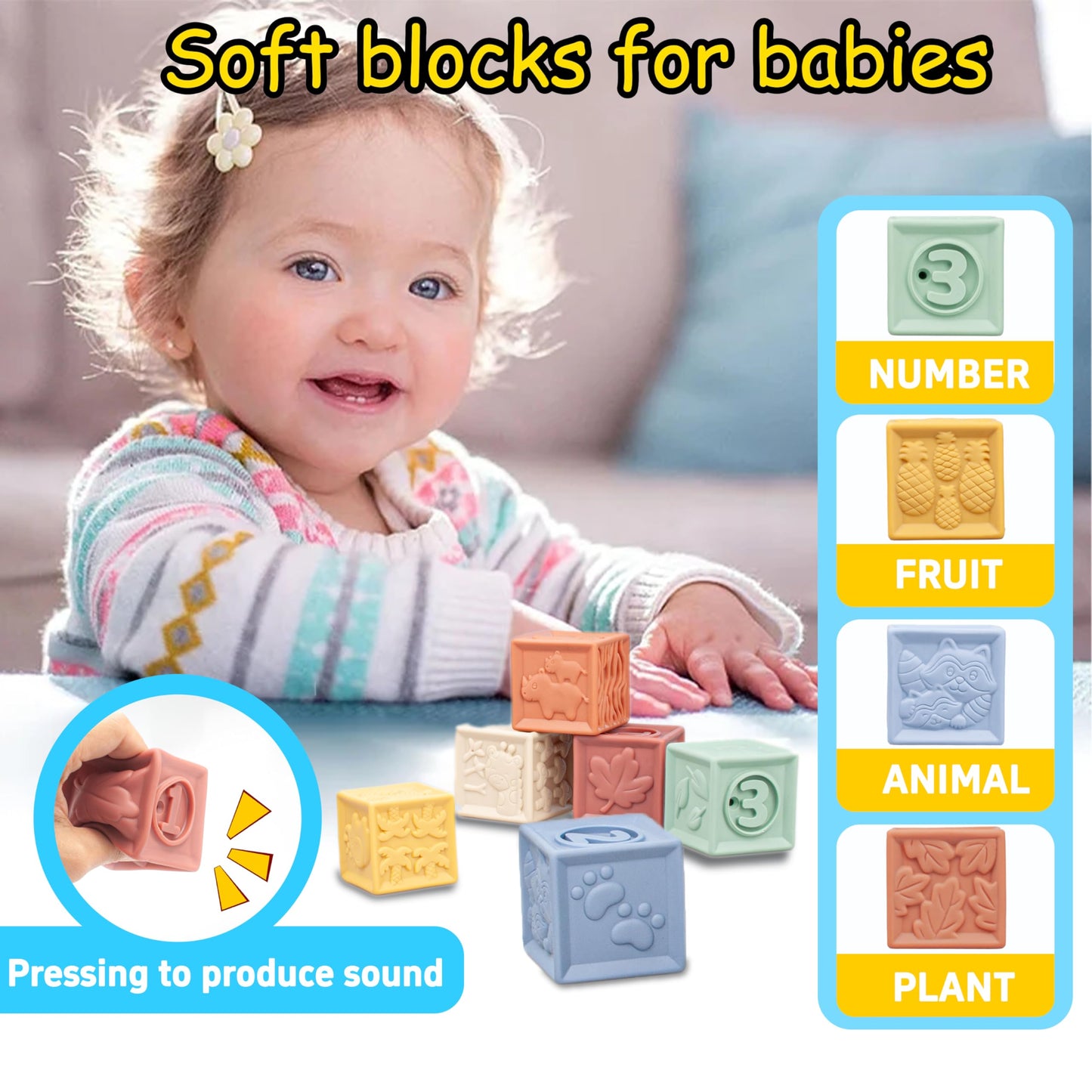 Baby Toys 0-6-12 Months,Montessori Toys for babise 0-6-12-18 Months,Incl Pull String Toy & Shape Sorter & Stacking Building Block & Manhattan ball & Baby Blocks，montessori baby toys for 1 + year