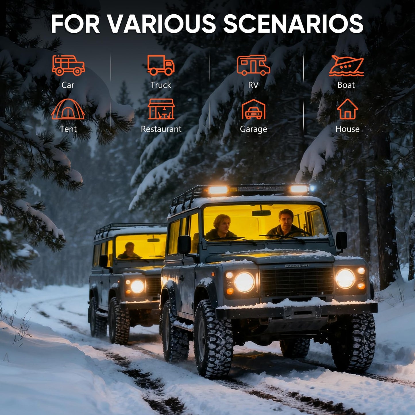 Dkenicor 7L Diesel Heater 240V/110V/12V/24V, All-in-One 8KW Diesel Air Heater with LCD Monitor & Remote Control(without battery), Fast Heating for Tents, Cars, RVs, Trucks, Campers, Trailers,White