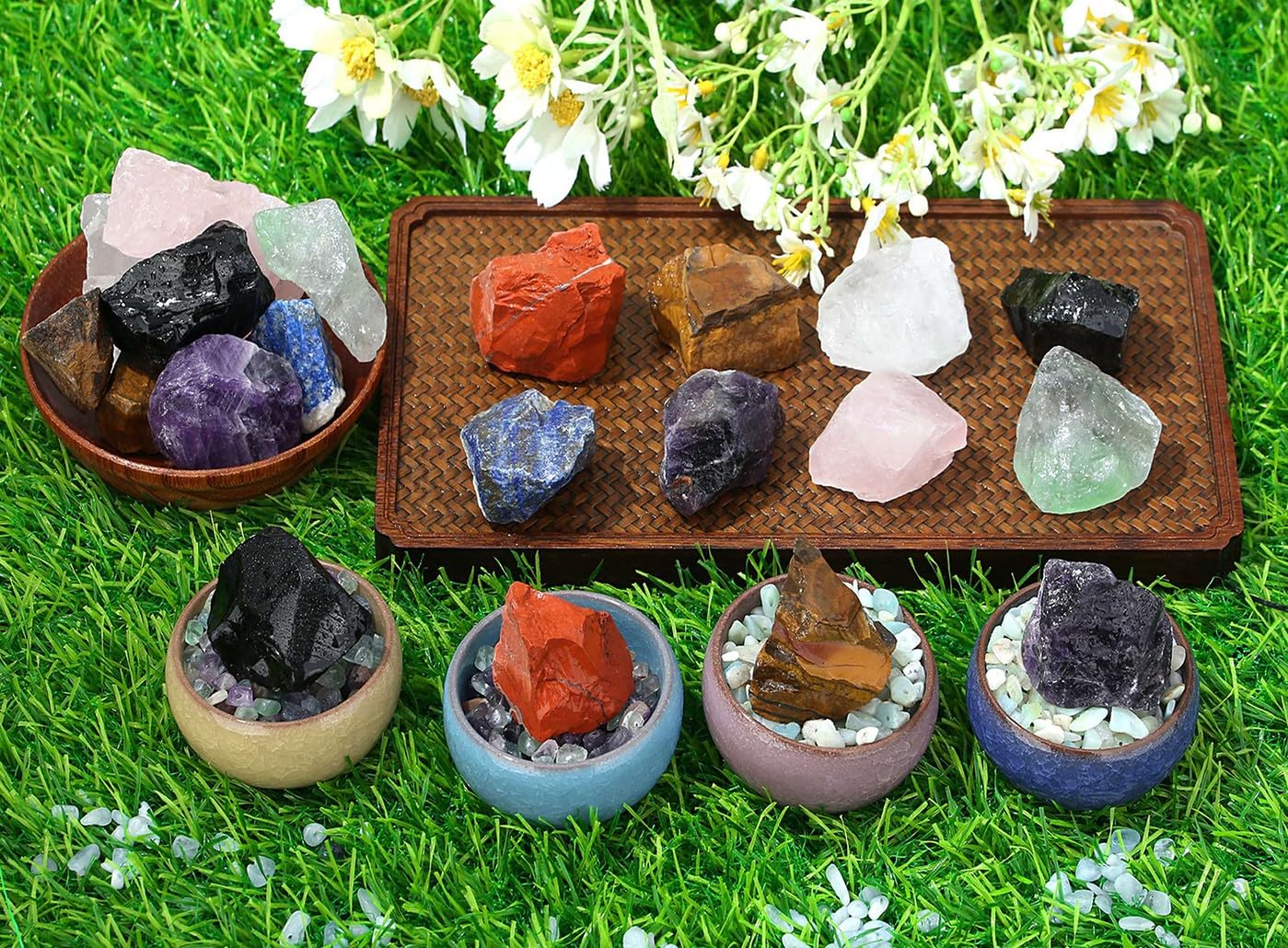 LAIDANLA 2" Dragon Blood Natural Rough Stones Crystal Large Raw Crystals Bulk Healing Cuarzo Gemstones for Reiki Healing Tumbling Fountain Rocks Wire Wrapping Decoration 4PCS 0.5lb