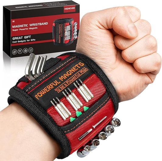 Father Day Gifts from Daughter Wife Son Magnetic Wristband: Men Tool Gifts for Men Him Belt Magnet Wrist for Holding Screws Nails Cool Gadgets Ideas Grandpa Father Day Gifts for Husband Dad Papa