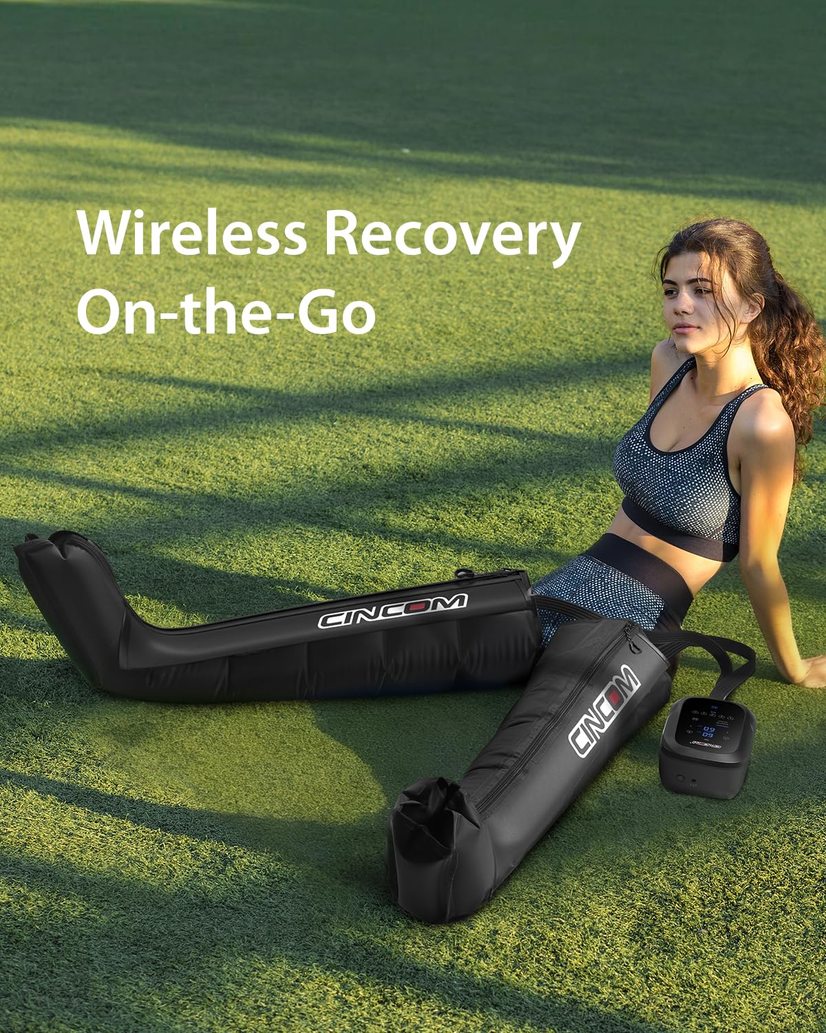 CINCOM Leg Massager Recovery System, Cordless Air Compression Boots for Circulation, Pro Sequential Compression Device for Athlete Fast Recovery