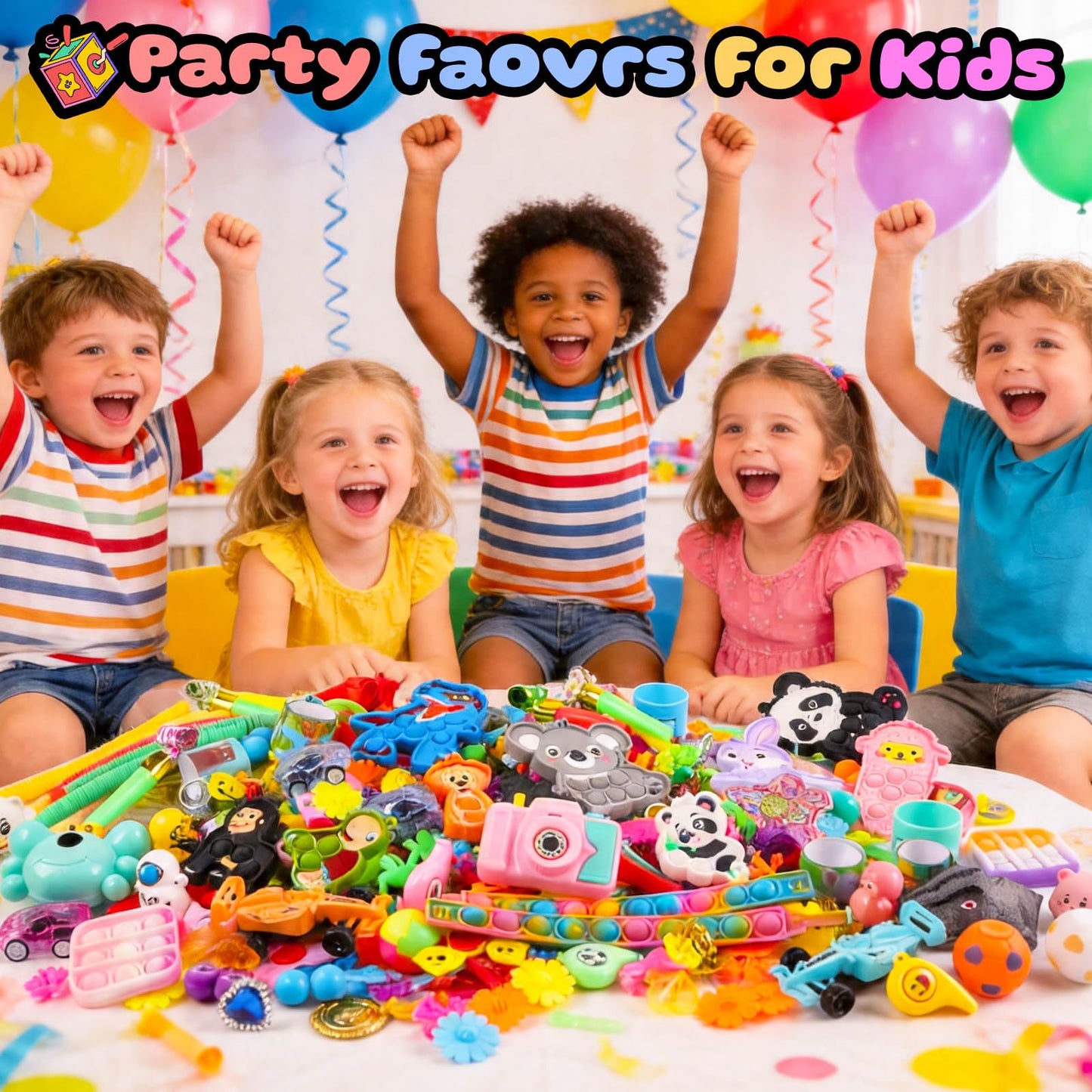 Kiss Monkey Party Favors for Kids 8-12 4-8, 640 PCS Fidget Toys Bulk, Prize Treasure Box Toys for Classroom, Goodie Bags Stuffers for Kids, Birthday Gifts, Carnival Prize, Pinata Stuffers
