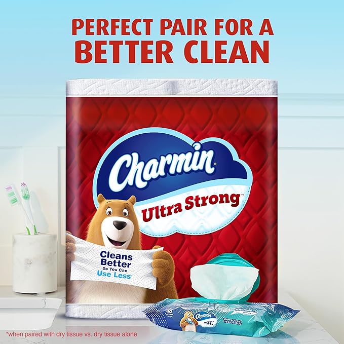 Charmin Ultra Strong Toilet Paper, 18 Mega XL = 108 Regular