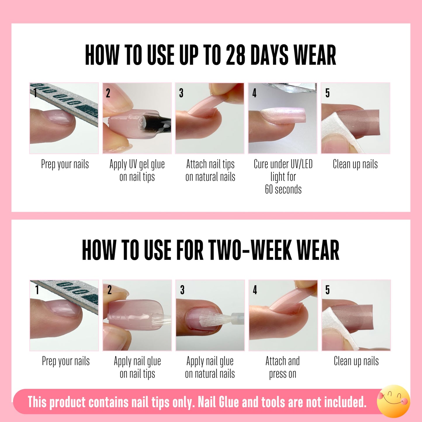 NOVO OVO Short Square Nail Tips 150Pcs Cat Eye, Light Pink Sharp Square Gel X Nail Tips, Glossy Finished with Top Coat, Full Cover Fake Nails No C Curve for Home DIY Typing Scenario, 15 Sizes