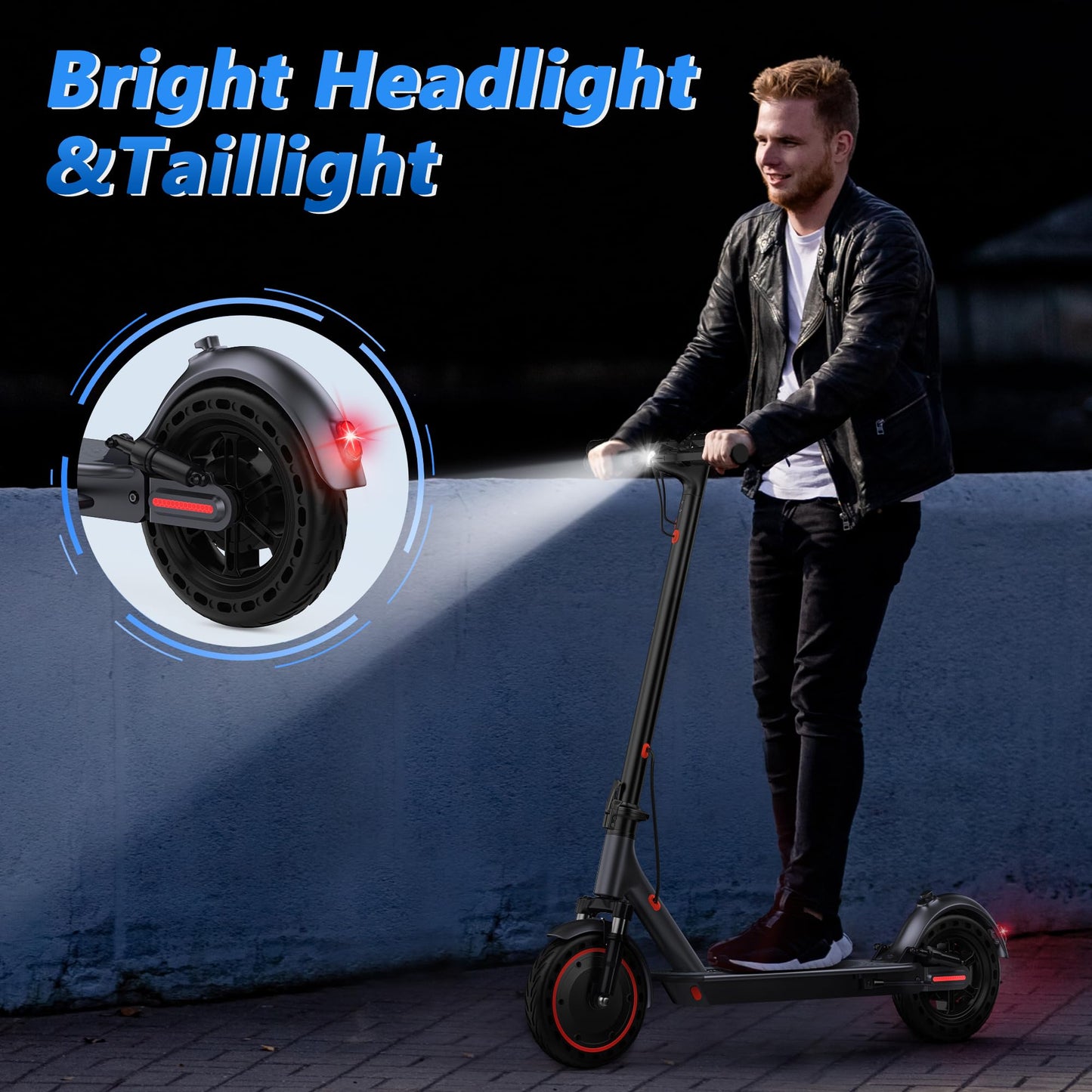 MAXSHOT Electric Scooter for Adults, 8.5/10/14" Tires, 19/22Mph, 350W/500W Motor, 21-28 Miles Range, Folding E-Scooter with Dual Suspension,APP Control