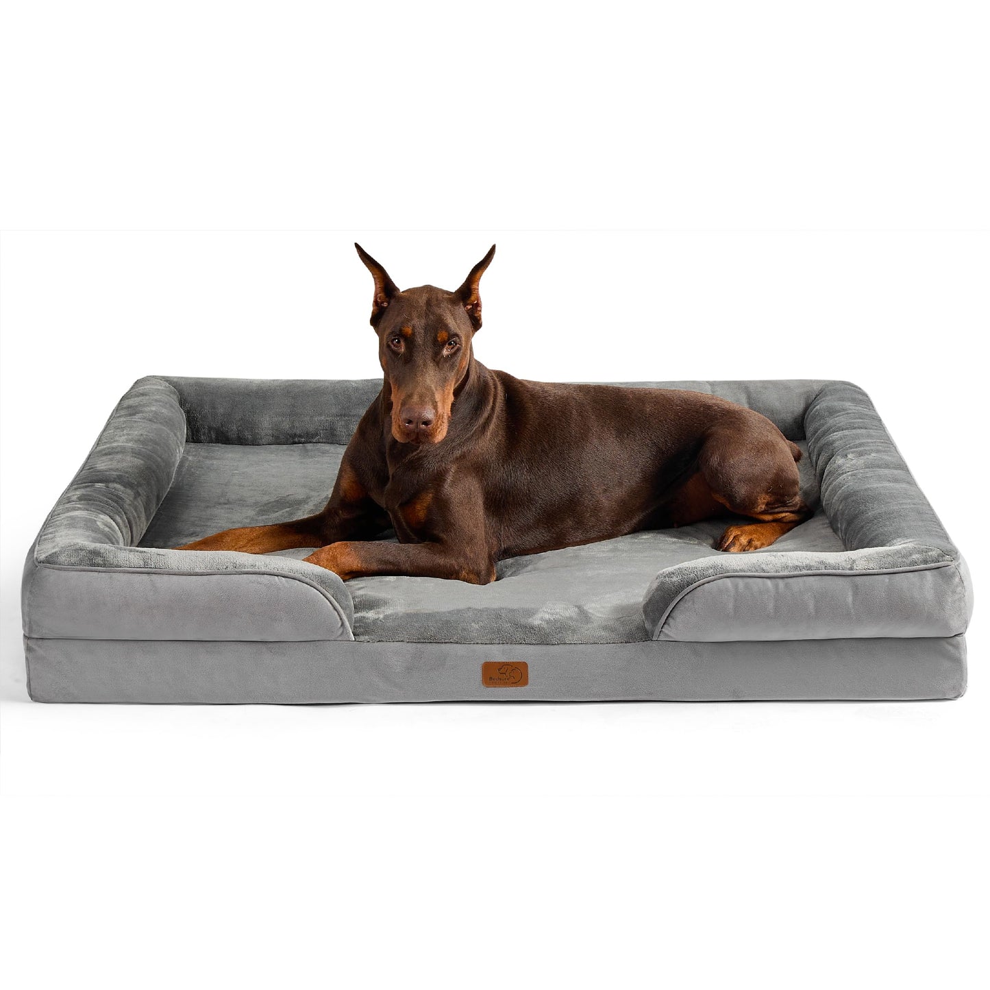 Bedsure XXL Orthopedic Dog Bed for Extra Large Dogs - Washable Giant Dog Cat Bed Waterproof, Comfort Dogs Couch Sofa with Washable Removable Cover, Pet Bed with Nonskid Bottom, Grey, 52"