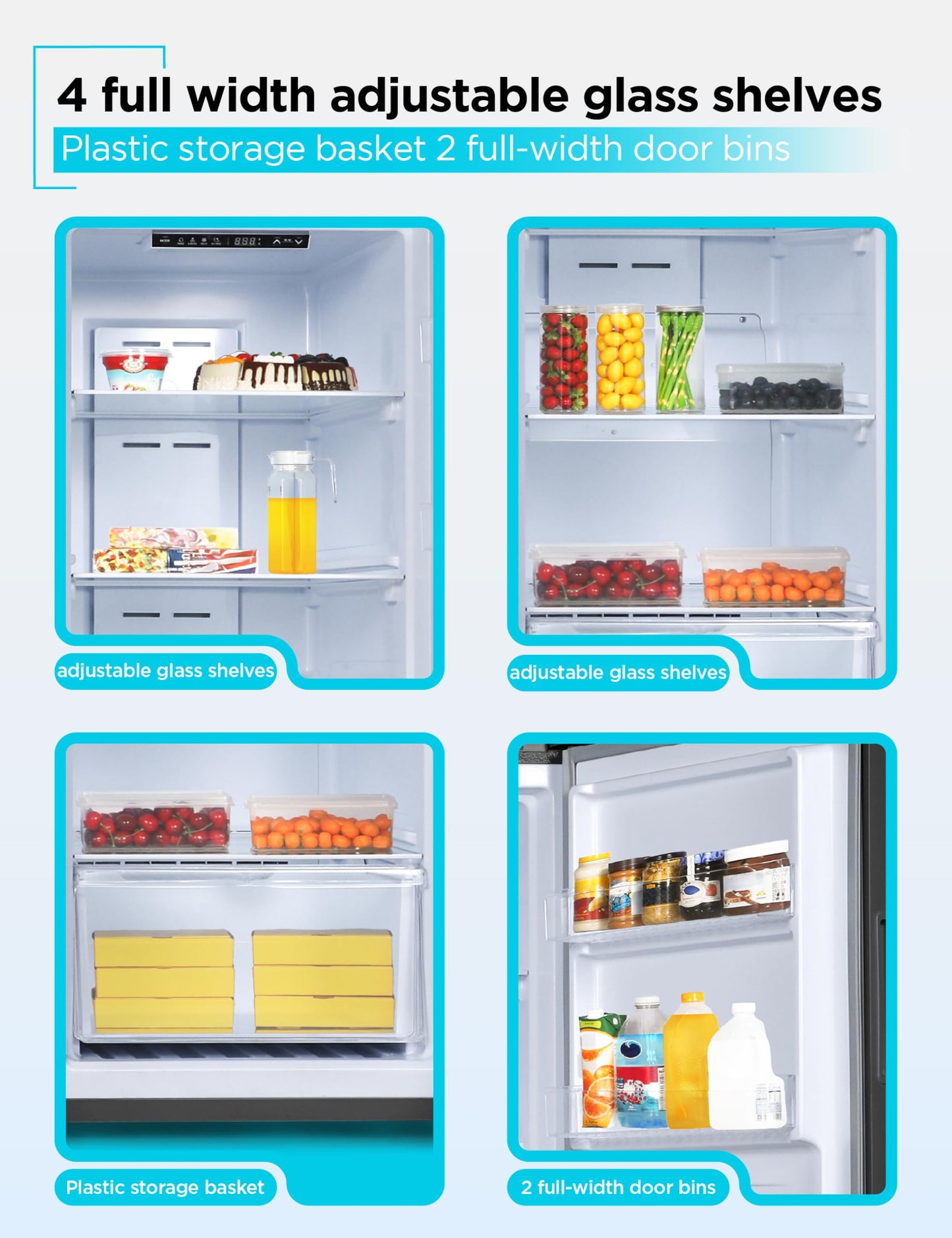 BLACK+DECKER 11 Cu. Ft. Convertible Freezer Refrigerator, Upright Freezer with Glass Shelves, Reversible Door, ENERGY STAR rated, Frost Free, BUC1100XB, Black