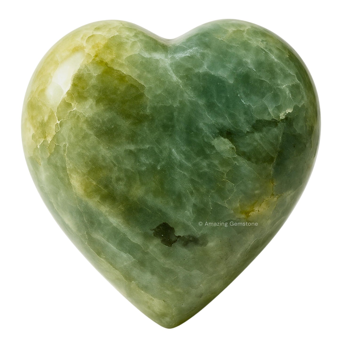 Amazing Gemstone Yellow Aquamarine Crystal Heart Palm Stone - Pocket Massage Worry Stone for Natural Body Chakra Balancing, Reiki Healing and Crystal Grid
