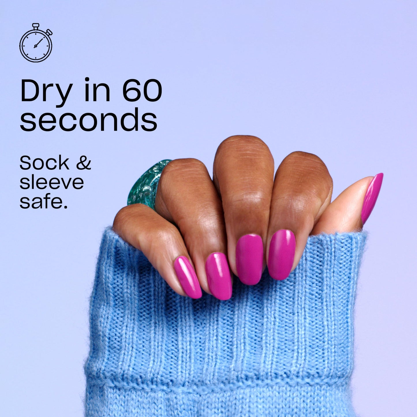 OPI RapiDry Speed Date Me | Semi-sheer Soft Pink Shimmer Quick Dry Nail Polish | Vegan, Smudge Proof, Fast Drying