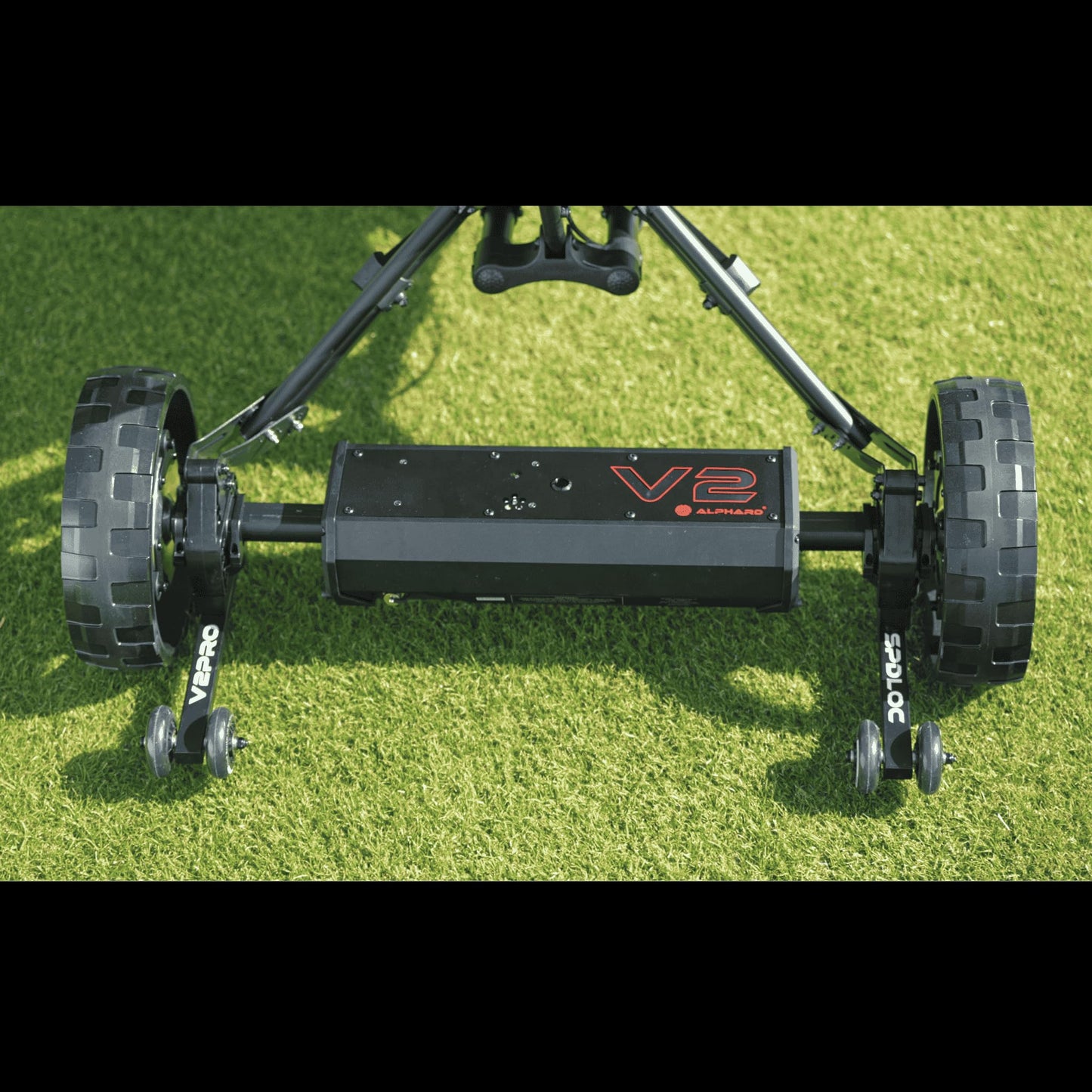 Alphard Club Booster V2Pro – Convert Your Push Cart into a Motorized, Electric Remote-Controlled Golf Caddie (Clic Gear 3-Wheel Carts) - New 2025 V2Pro with Permanently Attached Wheelie Bars