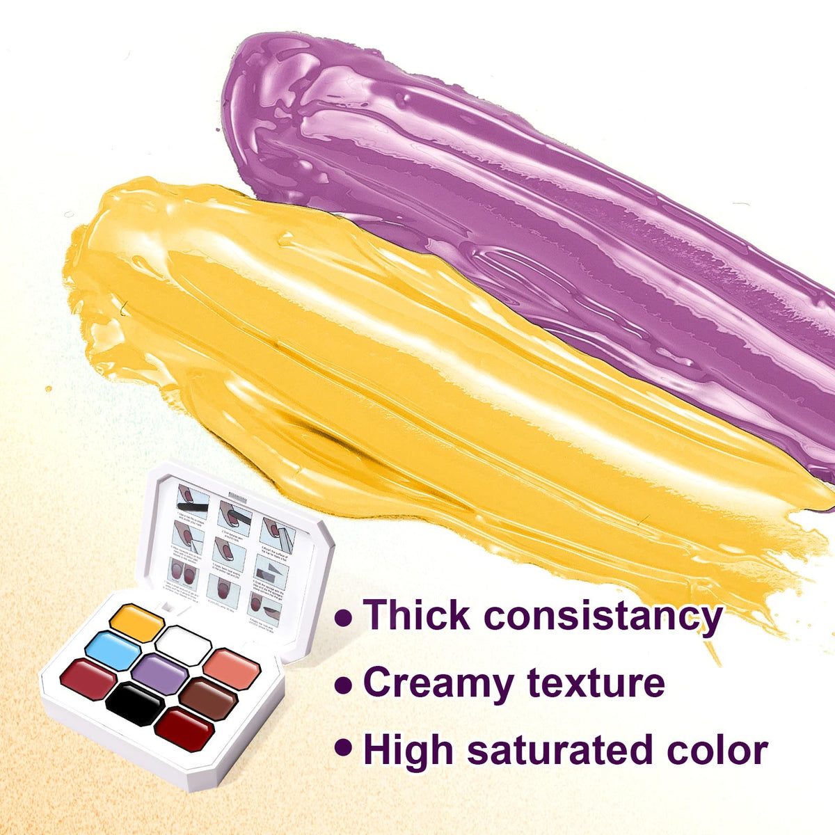 U-Shinein Gradient Painting Gel, 9 Colors Ombre Gel Nail Polish forPigment Pat Aura Nails French Manicure Soak Off UV Long-lasting Home Salon DIY Nail Art Victorian Oddity Color