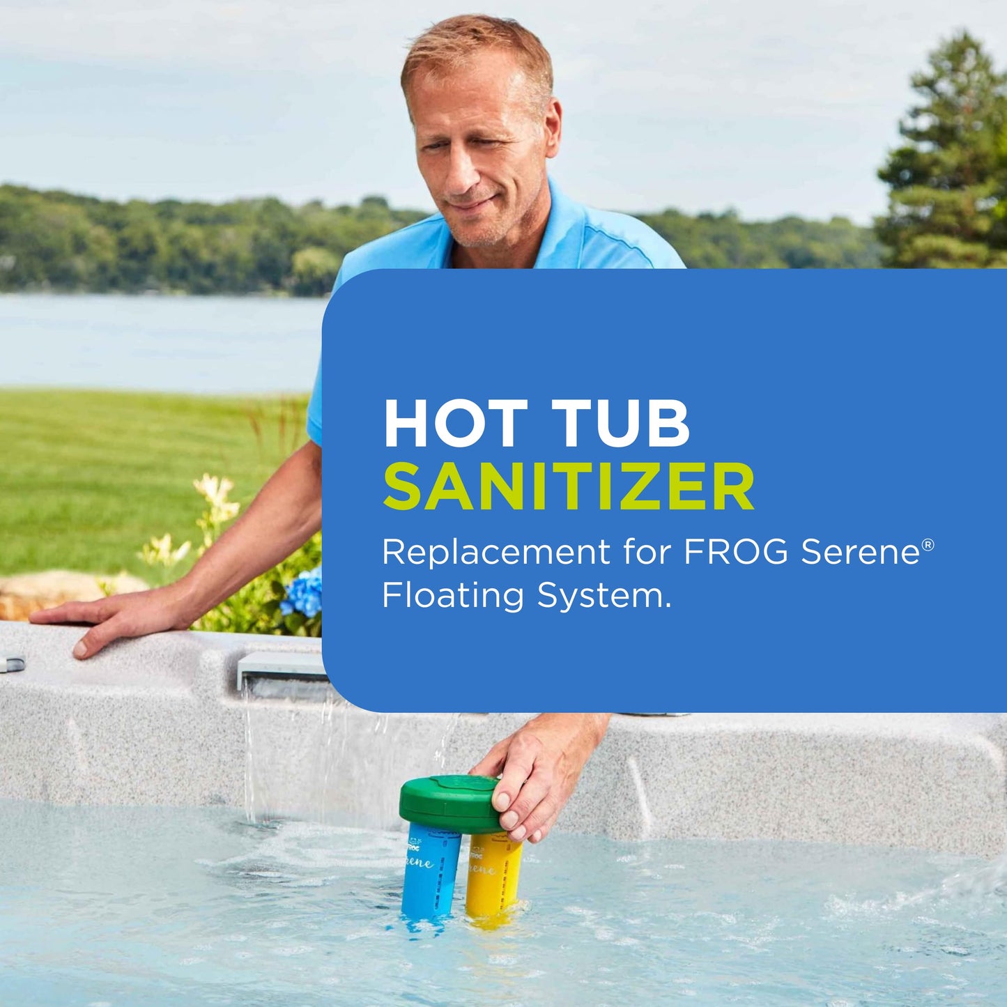 FROG Serene Replacement Mineral Cartridges for use with Hot Tub FROG Serene Floating Sanitizing System - Prefilled for Quick & Easy Hot Tub Maintenance - 2 Pack