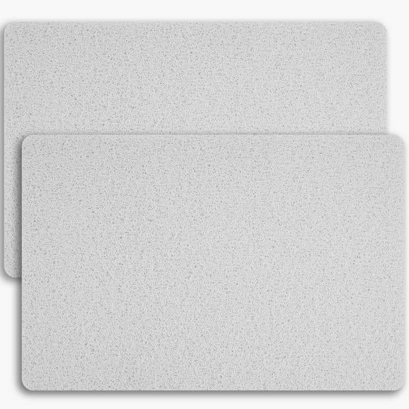 Hargiis Non-Slip Bathtub Mat, 2 Pack Anti Slip Shower Mat, Fast Drying Bathtub Mats, Foot Scrubber Mat, Anti Slip Mat for Tub, Floor, Bathroom, Kitchen, Home, Hotel (White 24"×16"+24"×16")