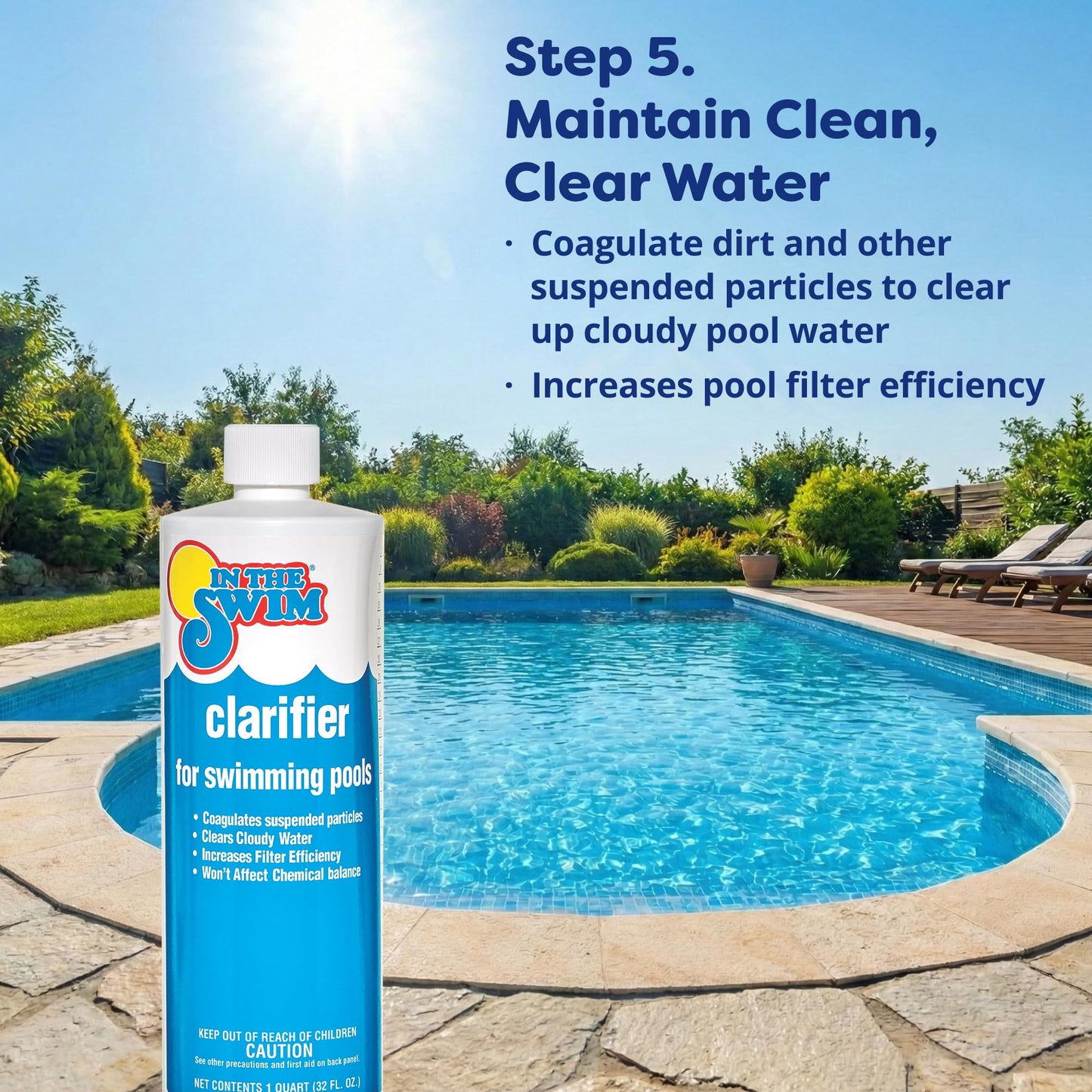 In The Swim Saltwater Pool Opening Chemical Kit - Start-Up Treatment for Salt Pools Up to 35,000 Gallons - Shock, Algaecide, Clarifier, Stain Preventer & Oil Absorber