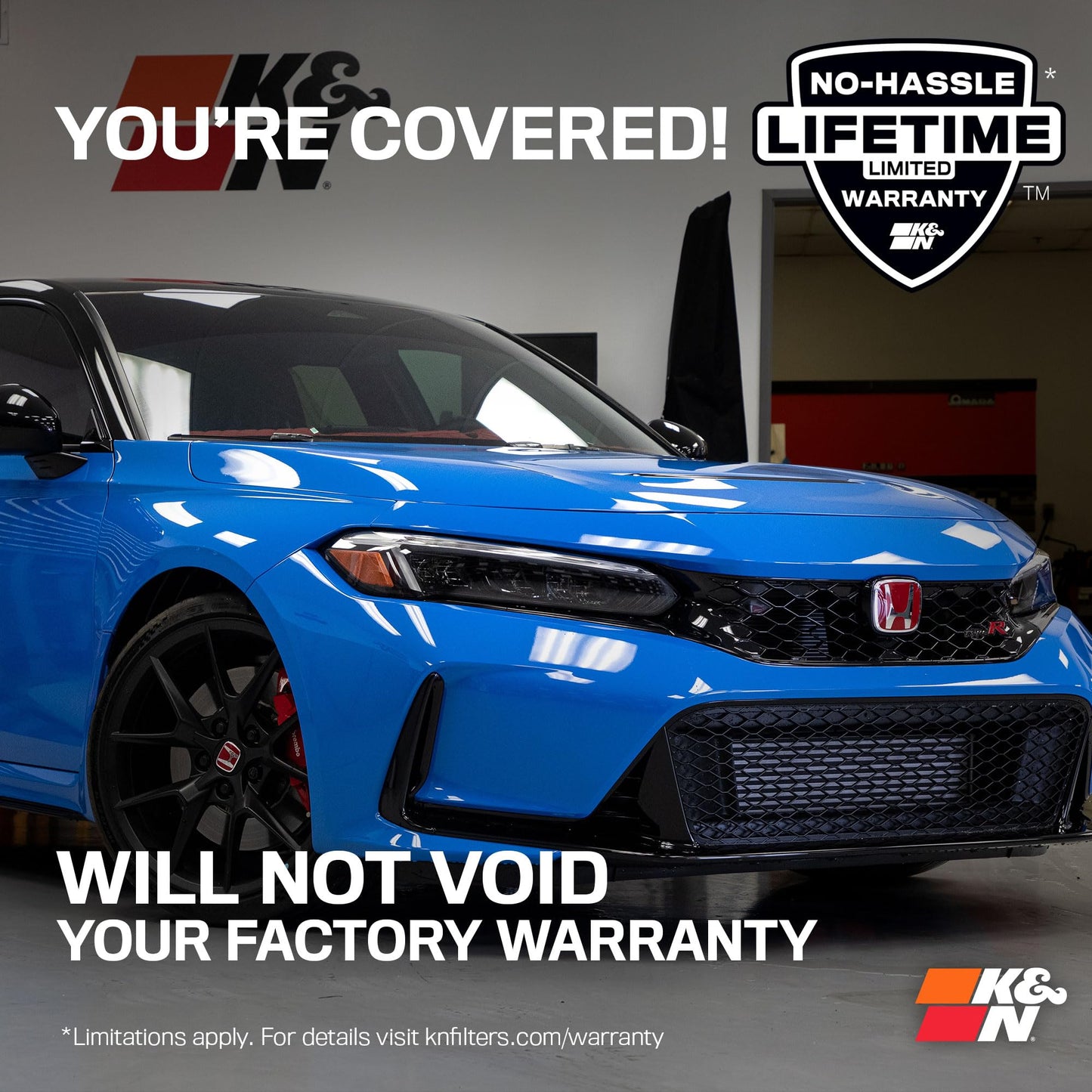 K&N Cold Air Intake System: High-Flow Air Filter, Increase Performance & Acceleration: Compatible with 2016-2021 HONDA: Civic, 63-3516