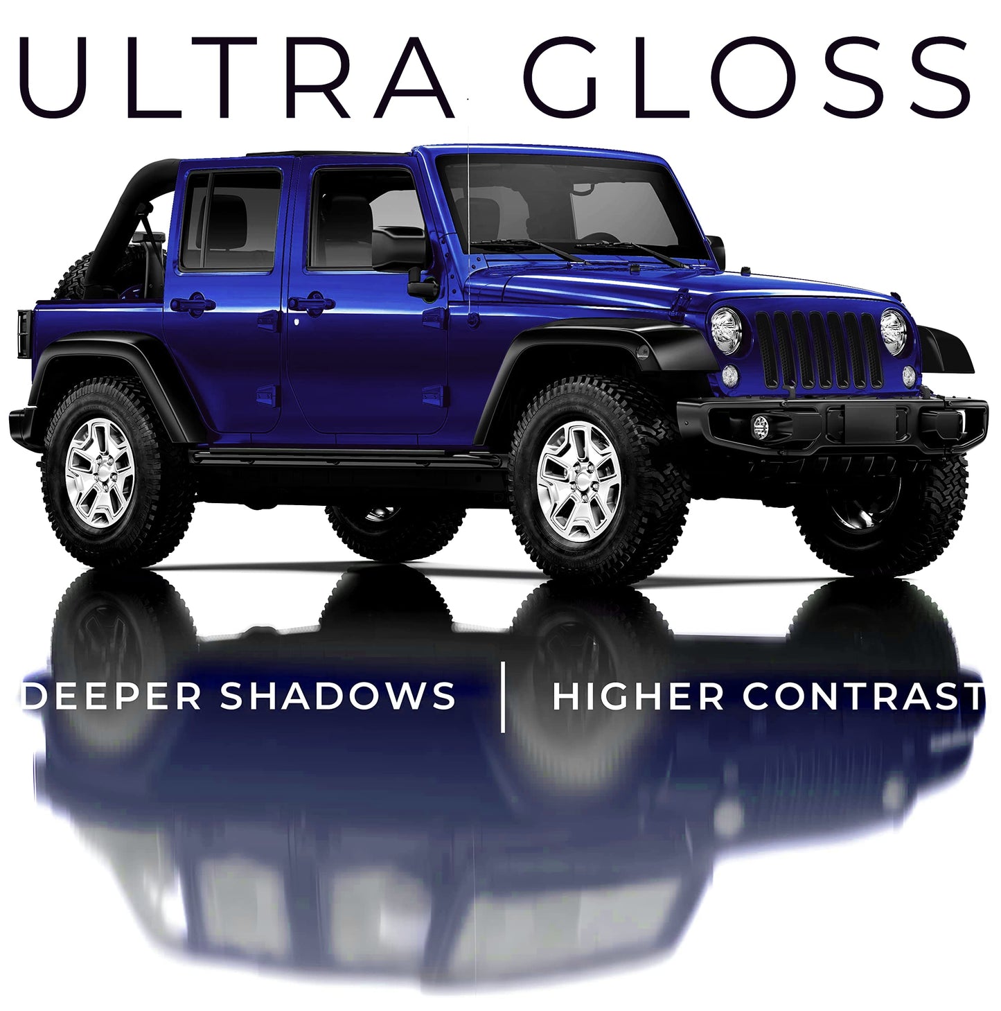 VViViD+ Ultra Gloss Neptune Pearl Blue 25ft x 5ft Vinyl Car Wrap Premium Paint Replacement Film Roll with Nano Air Release, Stretchable Cap Liner, Self Adhesive, Indoor Outdoor