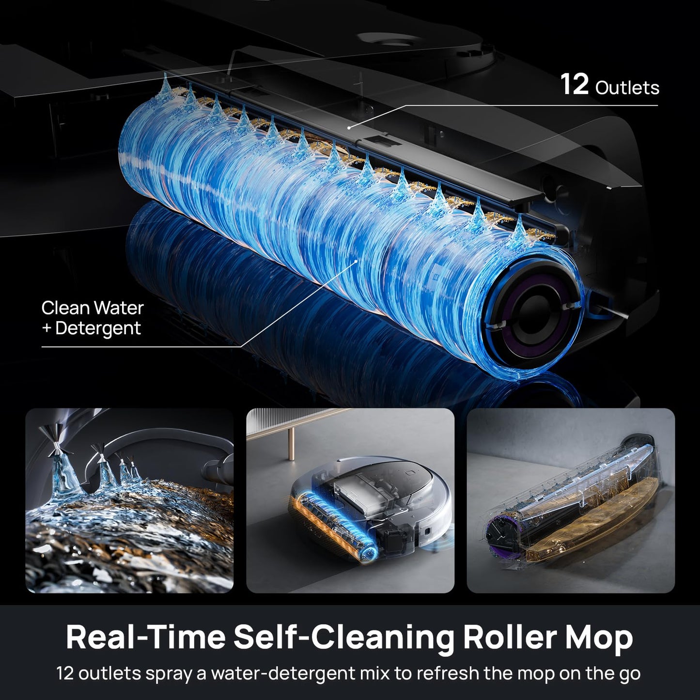 3i S10 Ultra Robot Vacuum and Mop with WaterRecycle System, 18000Pa Suction, Self-Cleaning Extendable Roller Mop, Auto Mop Washing & Drying, Self-Emptying & Refilling, Ai Obstacle Avoidance