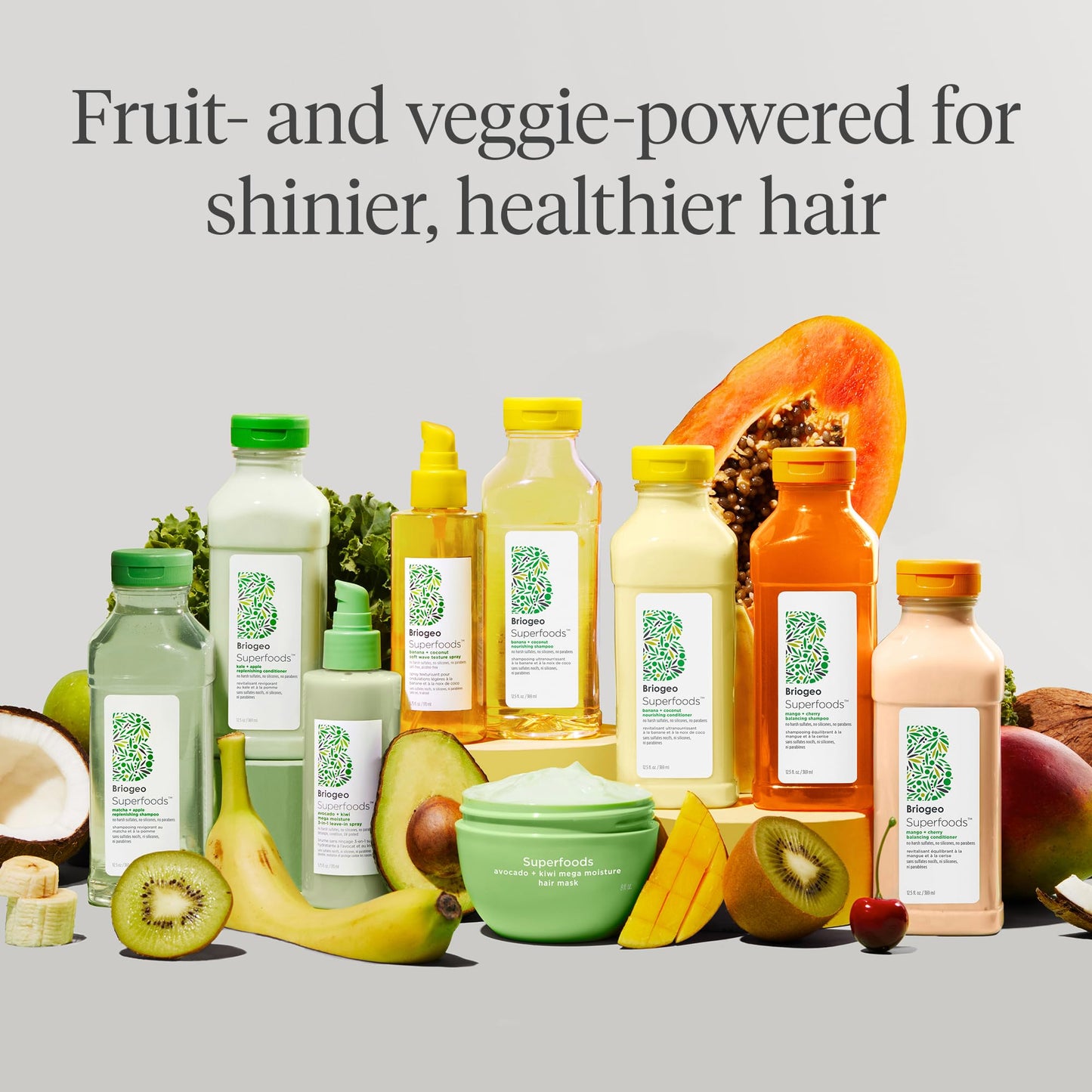 Briogeo Superfoods Banana + Coconut Nourishing Conditioner | Silicone-Free Daily Conditioner for Hydration & Shine | Vegan & Cruelty-Free | 12.5 fl oz